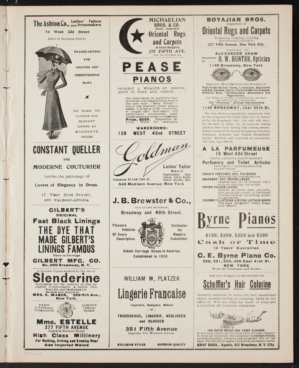 New York Philharmonic, December 21, 1901, program page 3