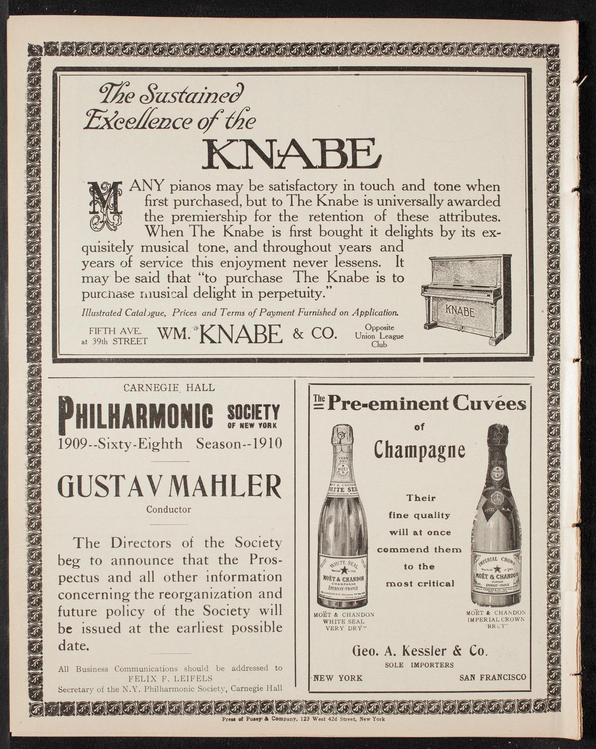 Catholic Oratorio Society, April 25, 1909, program page 12