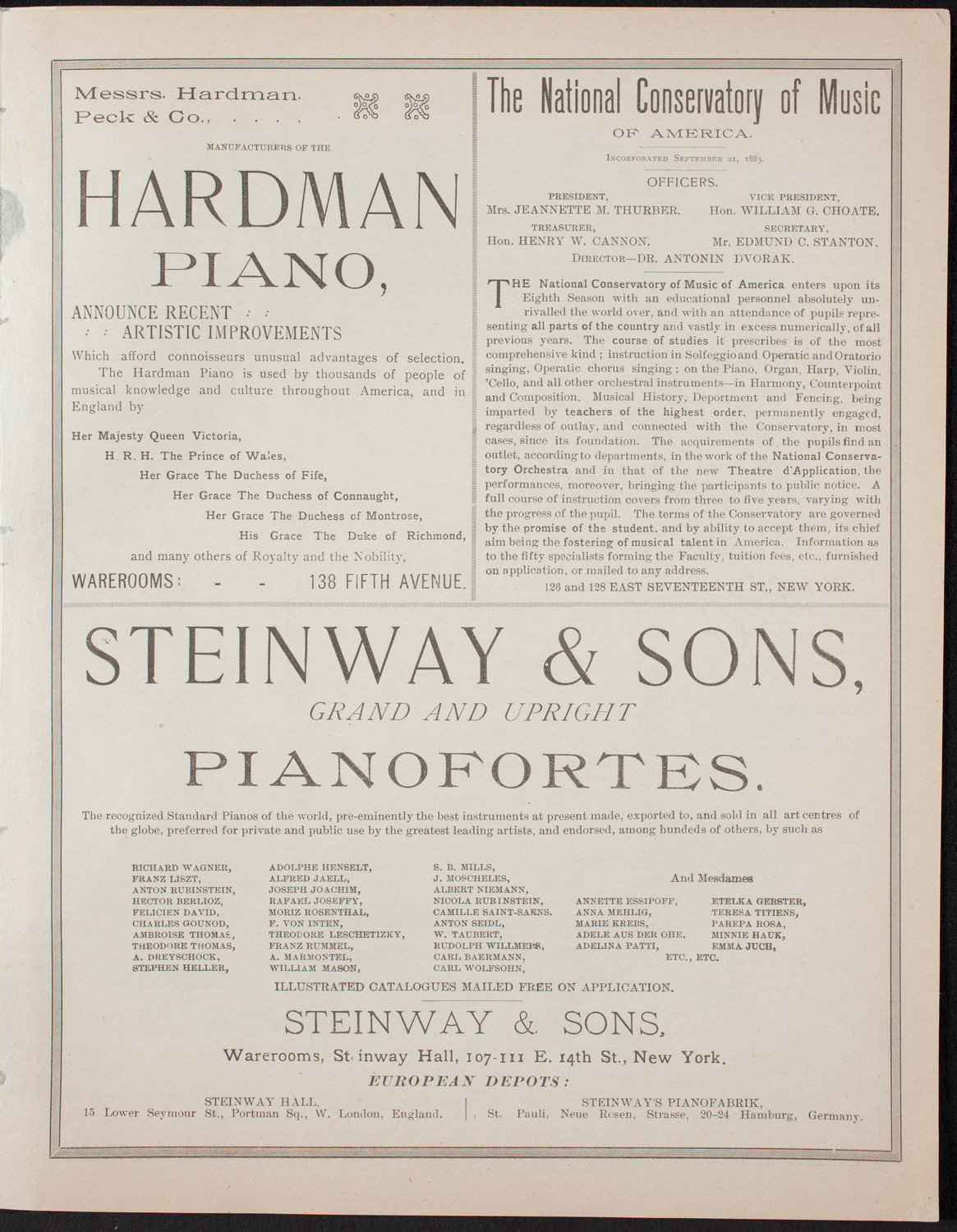 New York Symphony Orchestra, December 3, 1892, program page 5