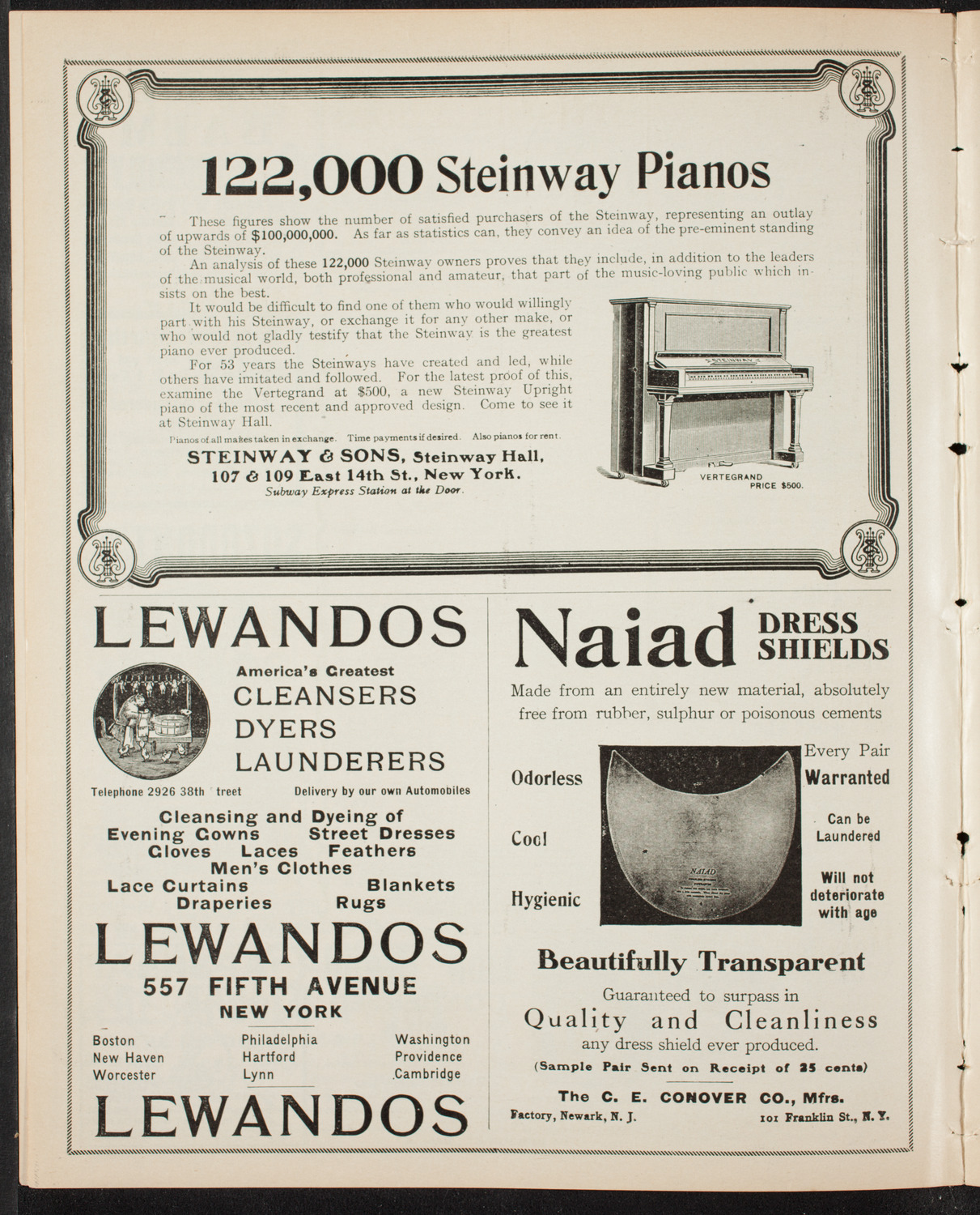 New York Philharmonic, March 1, 1907, program page 4