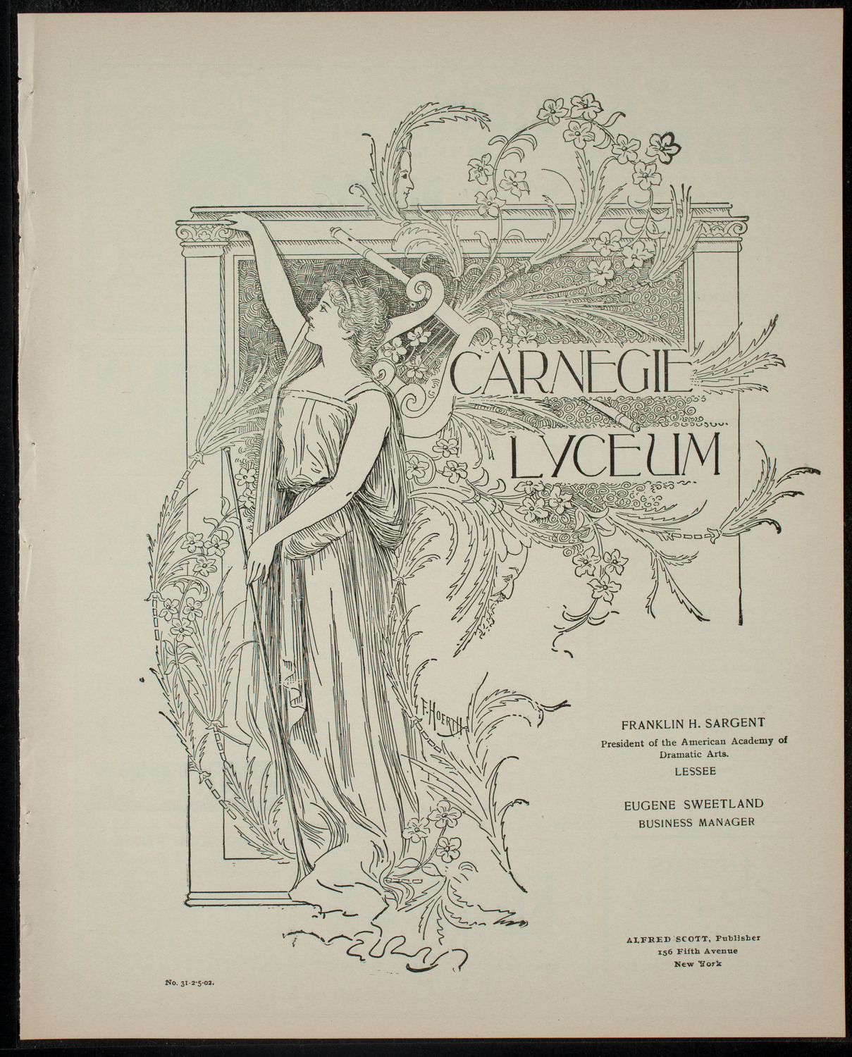 Students Concert by Pupils of L. Stiner, February 5, 1902, program page 1