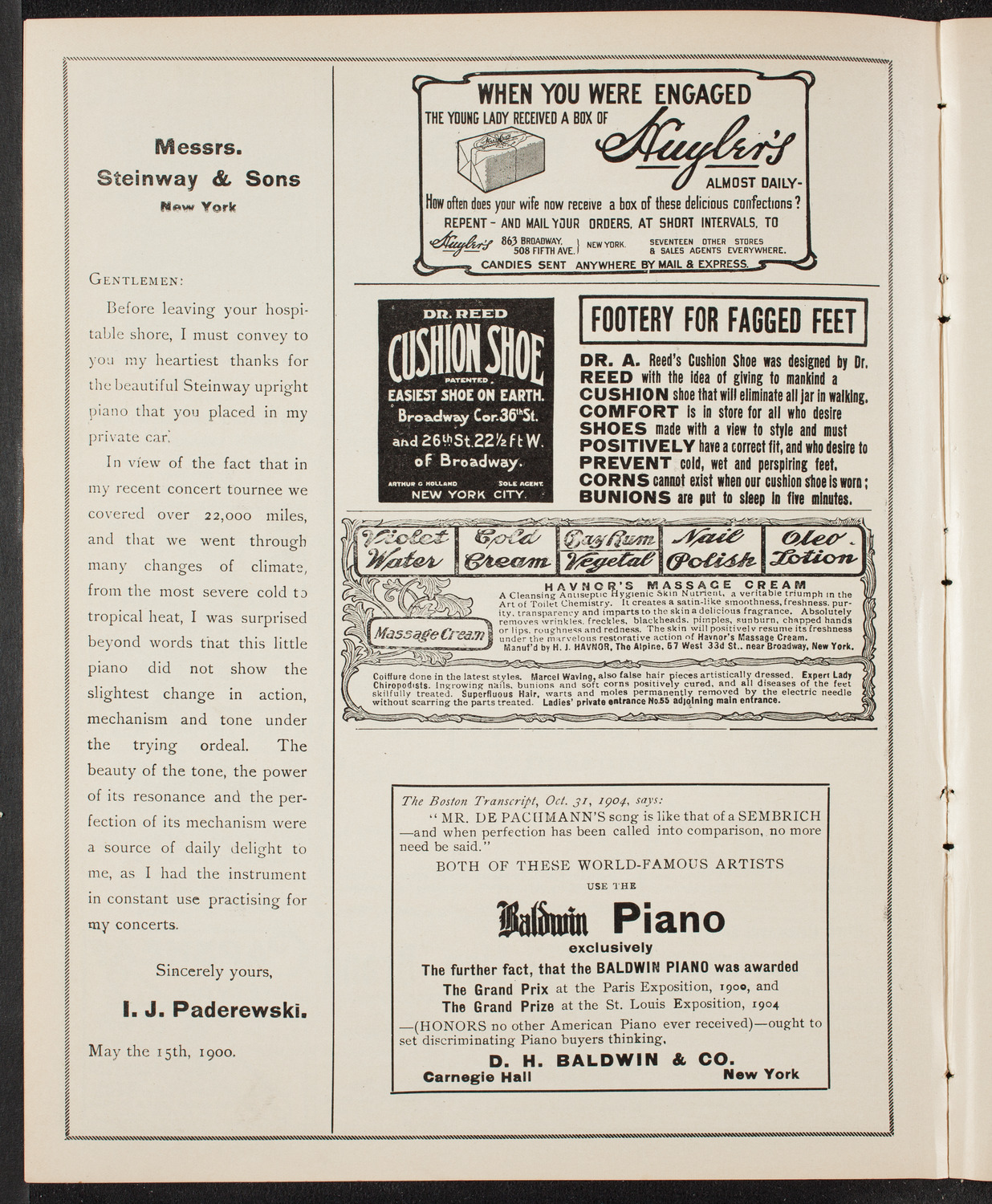 Russian Symphony Society of New York, March 11, 1905, program page 4