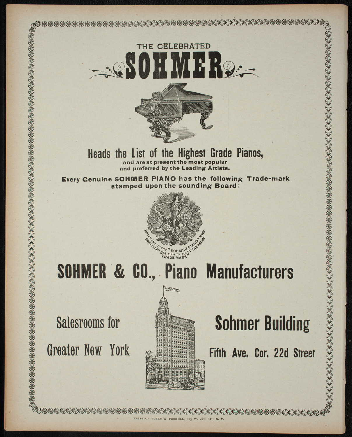 Students of the Virgil Piano School, November 22, 1898, program page 8