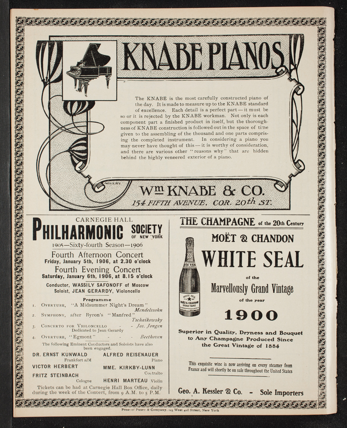 New York Philharmonic, December 15, 1905, program page 12