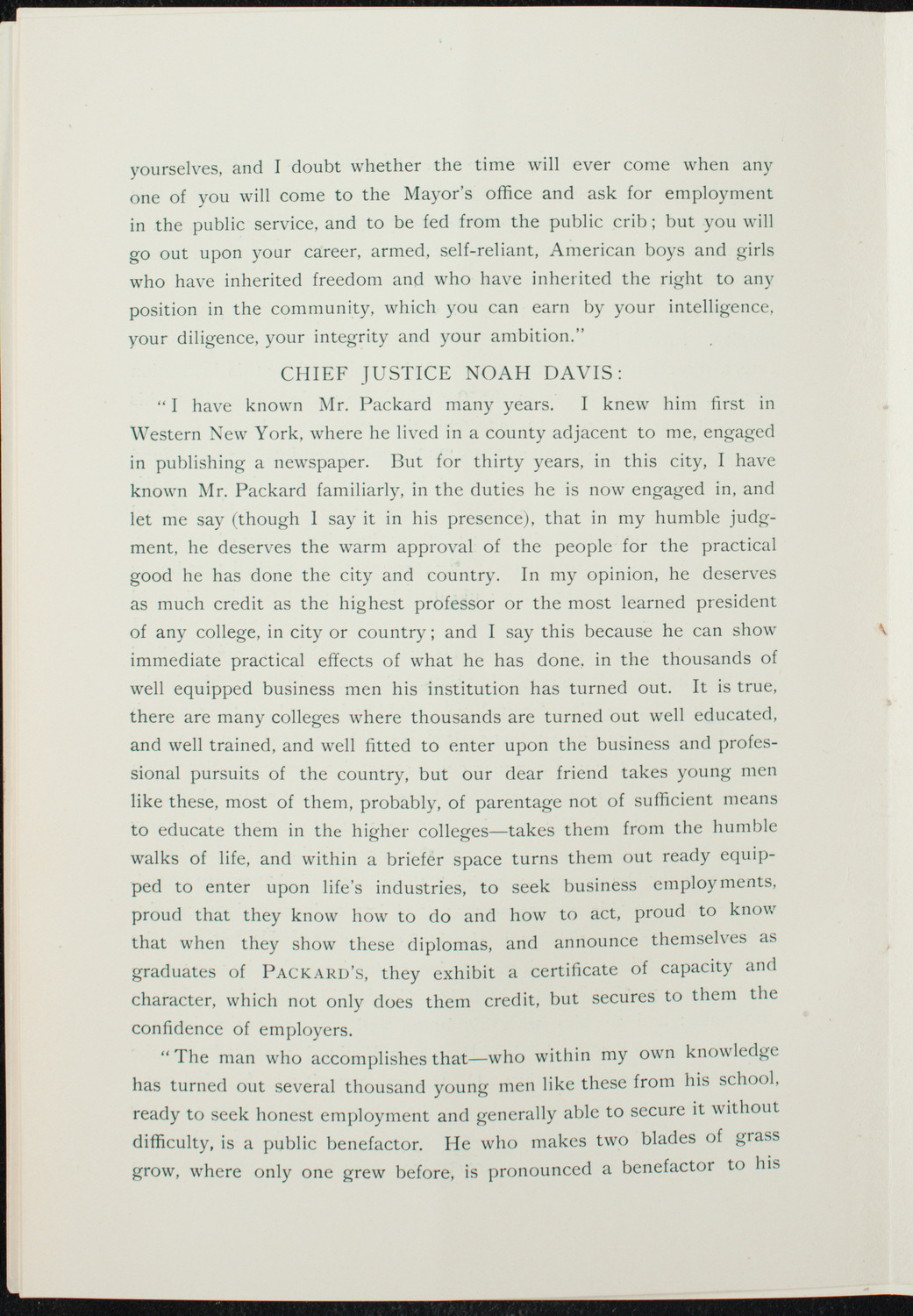 Graduation: Packard's Business College, May 21, 1891, program page 10