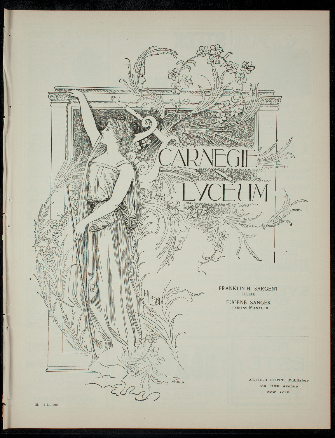 The Children's Theatre, December 24, 1900, program page 1