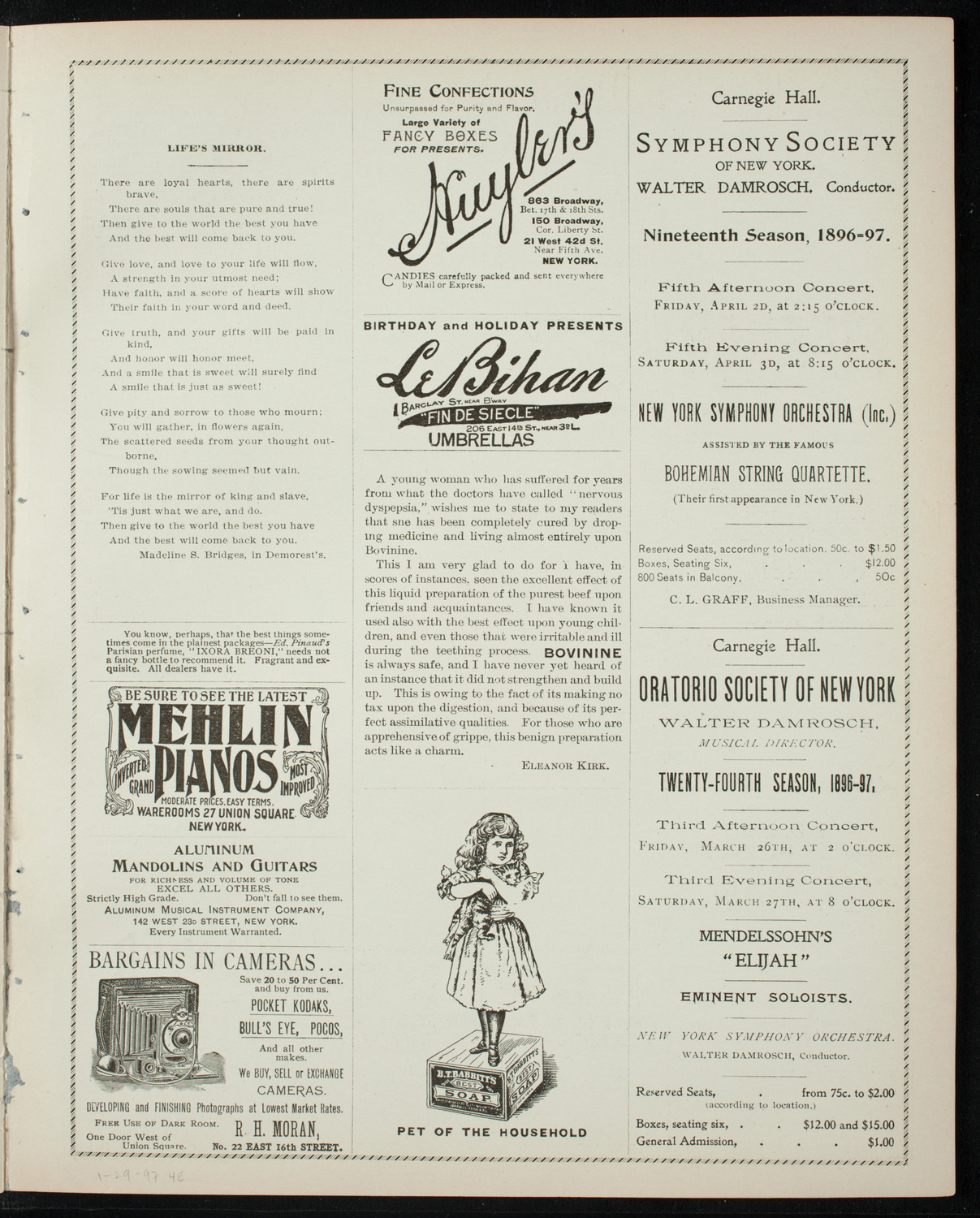 New York Academy of Medicine: 50th Anniversary, January 29, 1897, program page 7