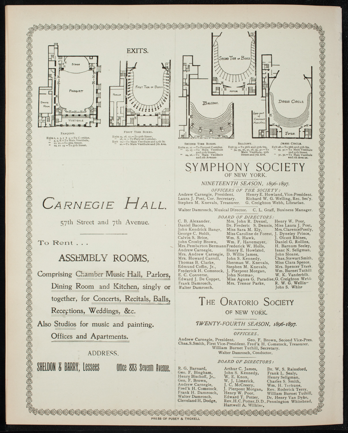 Metropolitan Permanent Orchestra, March 14, 1897, program page 8