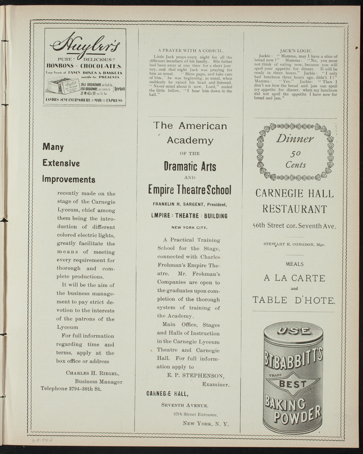 Powers-Mannes Wednesday Morning Musicale, March 2, 1898, program page 7