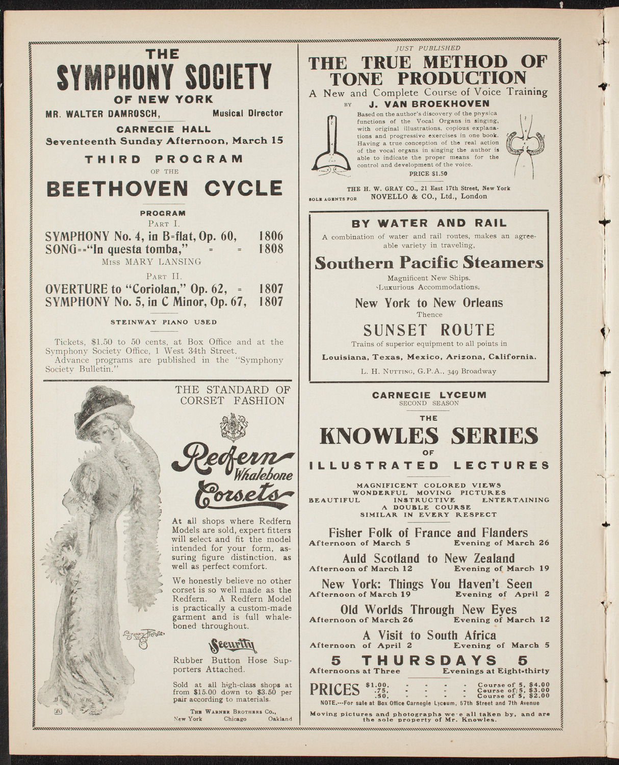 The Civic Forum, March 8, 1908, program page 2