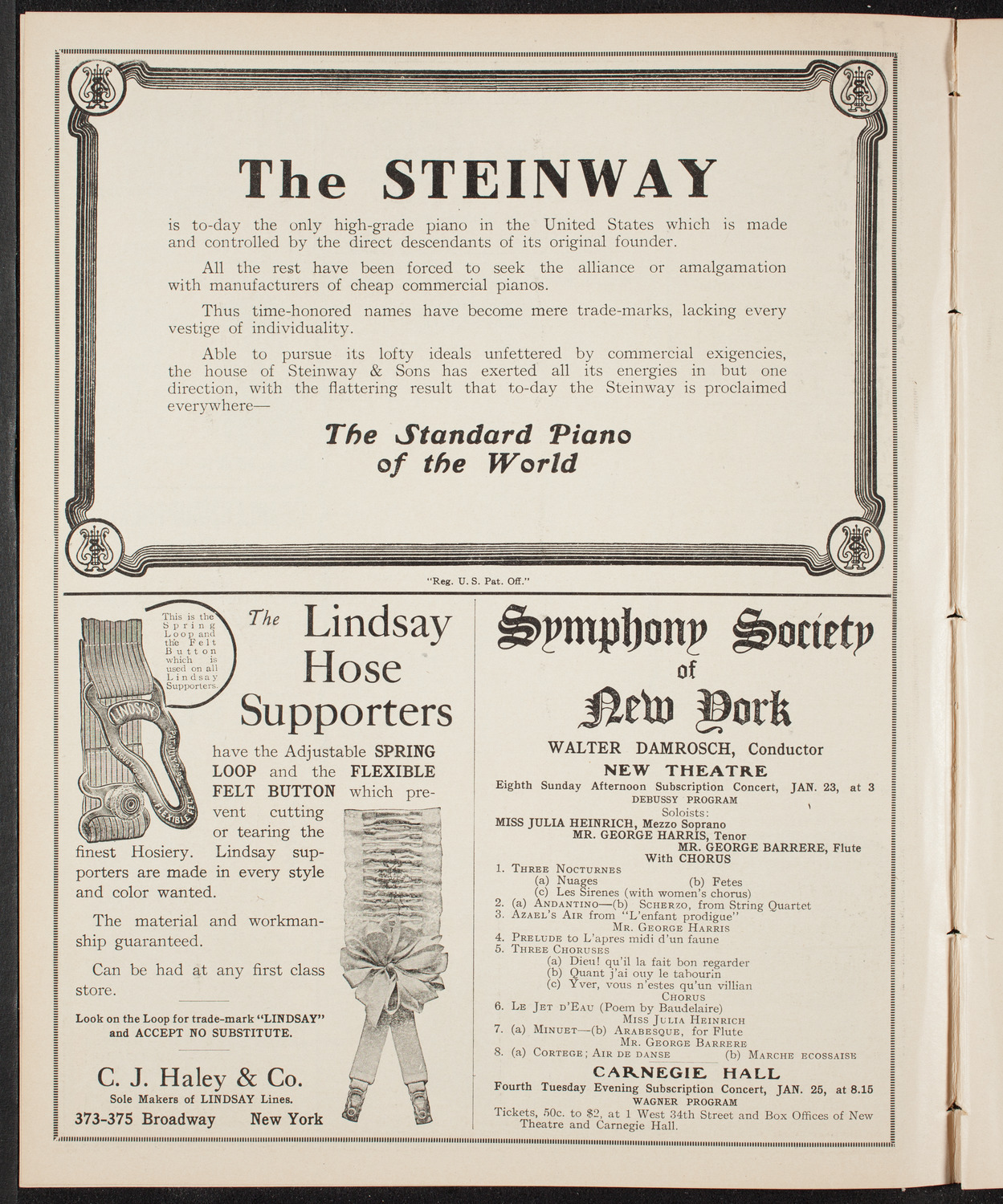 Christmas Play Association, January 7, 1910, program page 4
