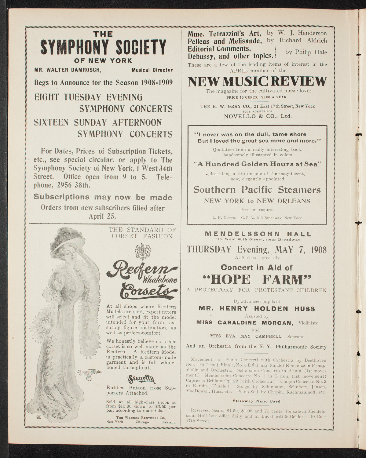 The Civic Forum, April 28, 1908, program page 2