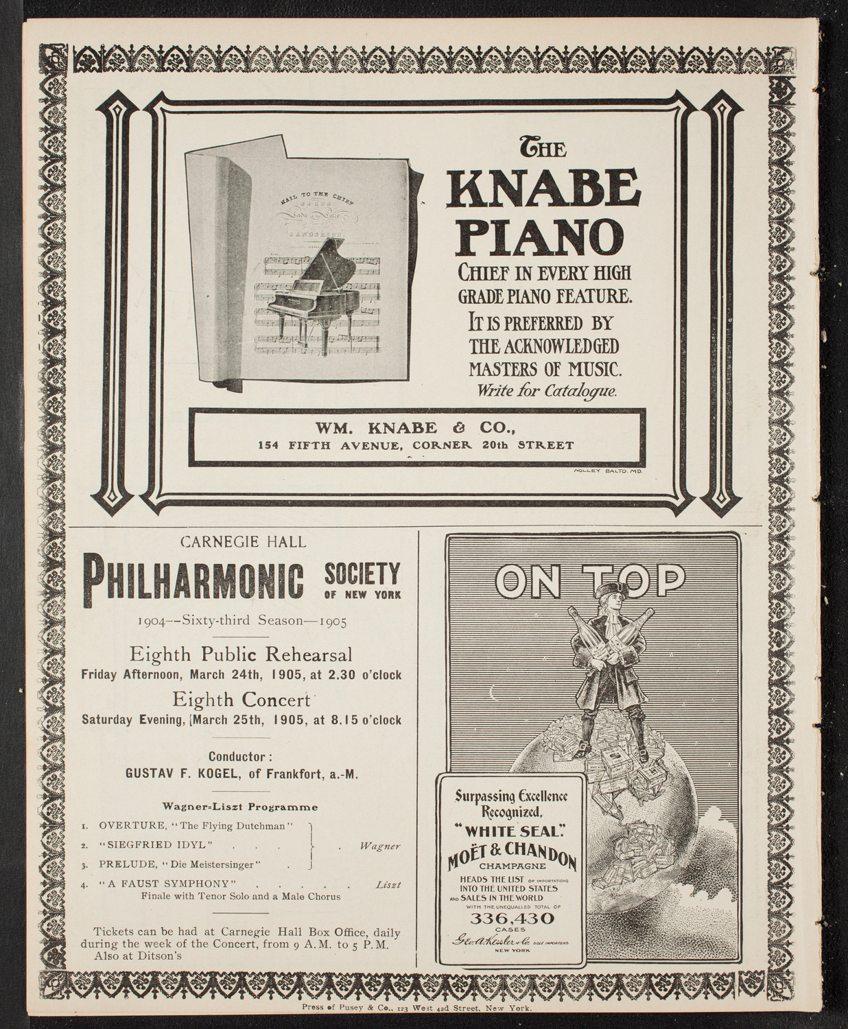 Musical Art Society of New York, March 9, 1905, program page 12