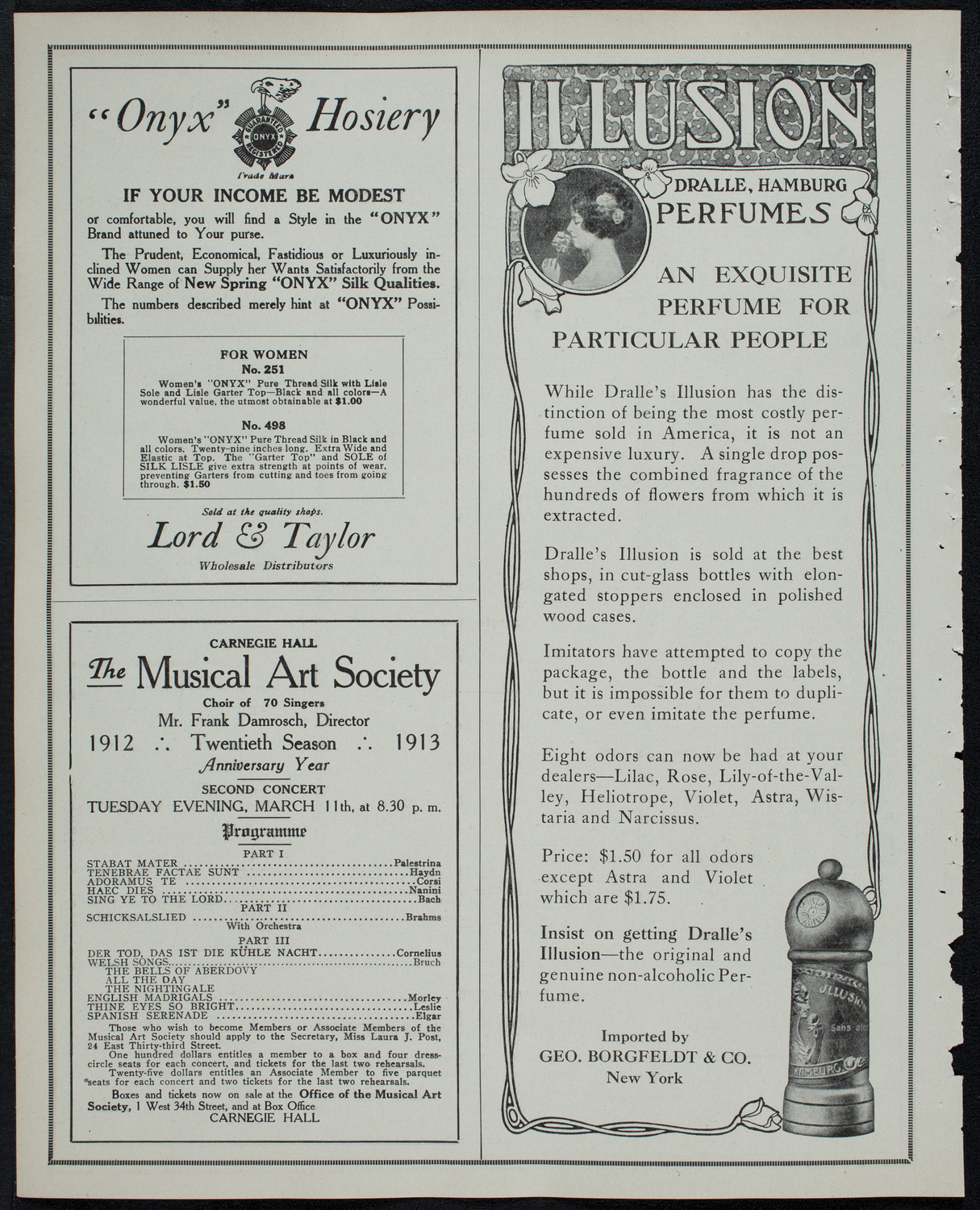 Eugène Ysaÿe, Violin, and Rudolph Ganz, Piano, March 4, 1913, program page 8