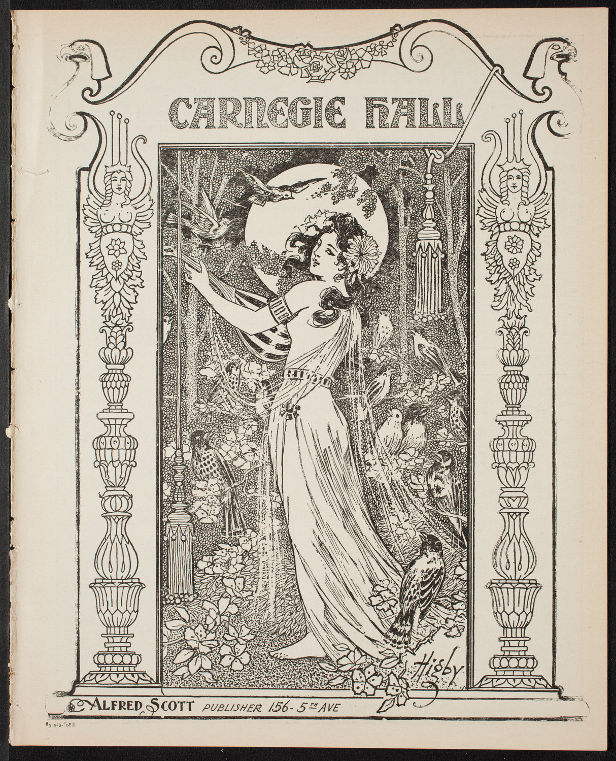 New York Symphony Orchestra, February 2, 1908, program page 1