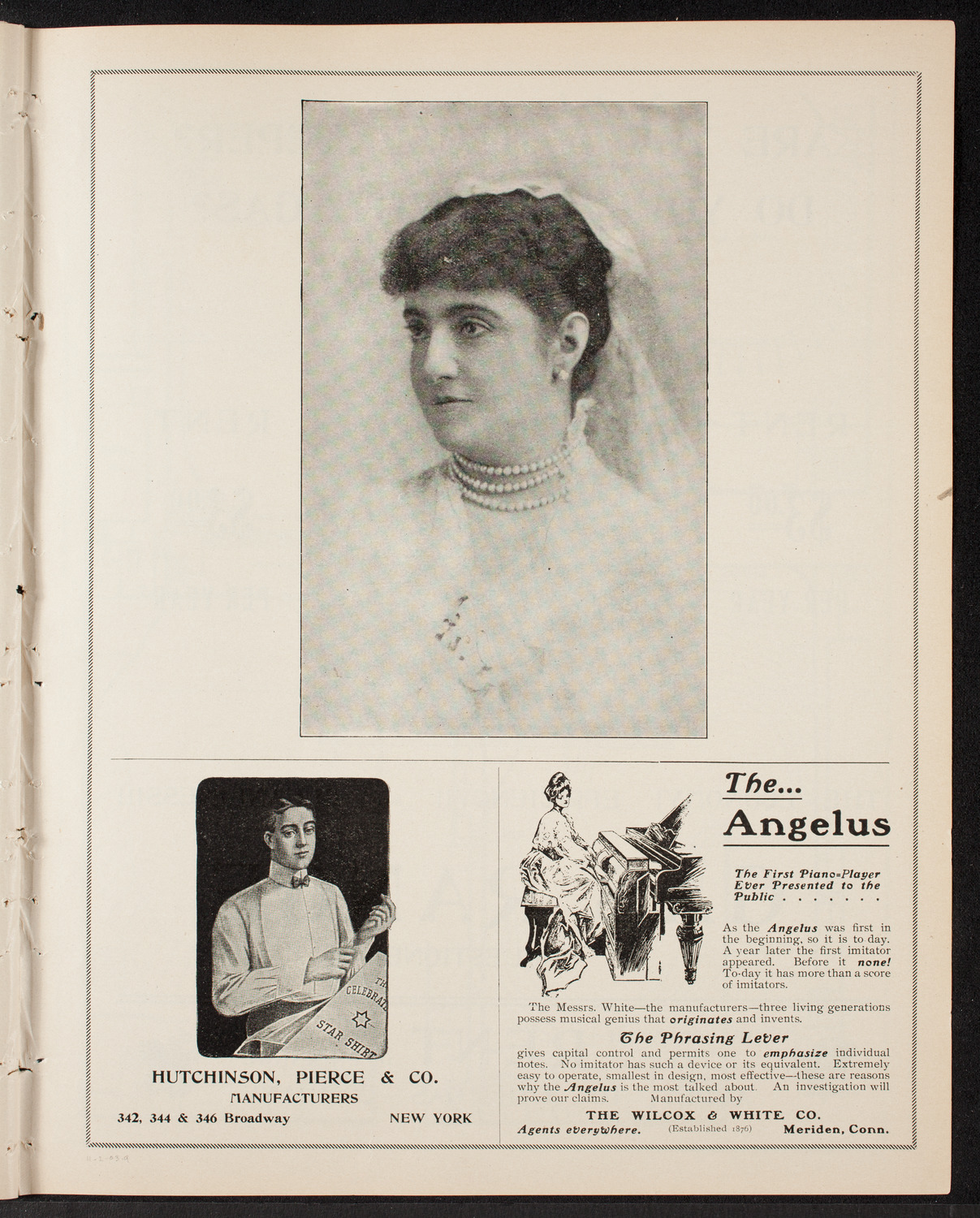 Adelina Patti, November 2, 1903, program page 17