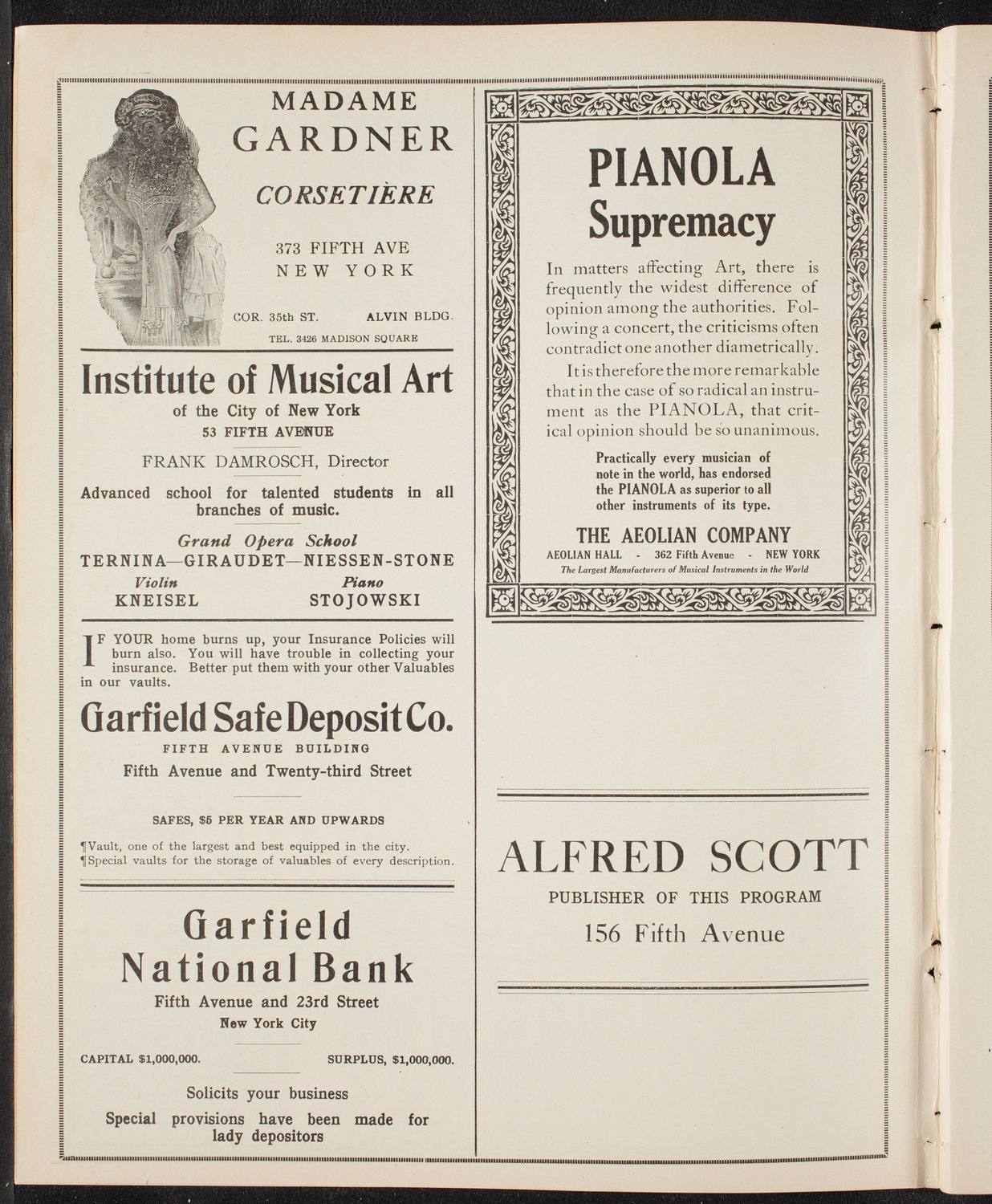 Graduation: Packard Commercial School, May 23, 1910, program page 6