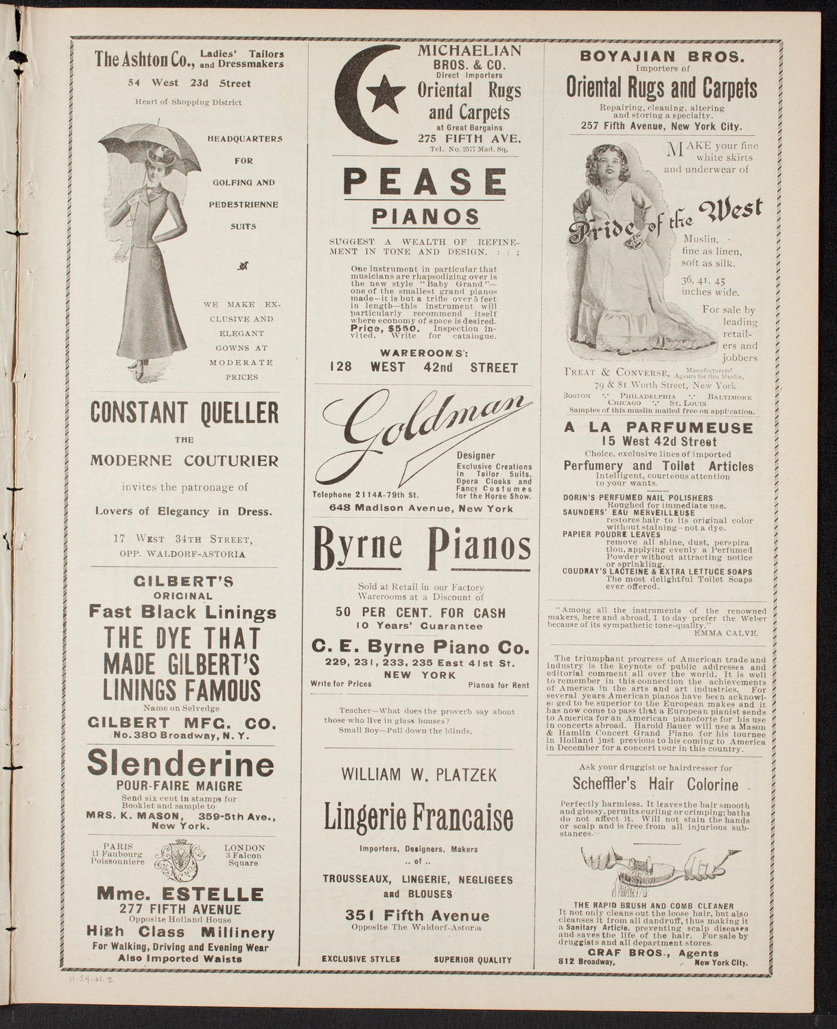 New York Festival Chorus and Orchestra, November 24, 1901, program page 3