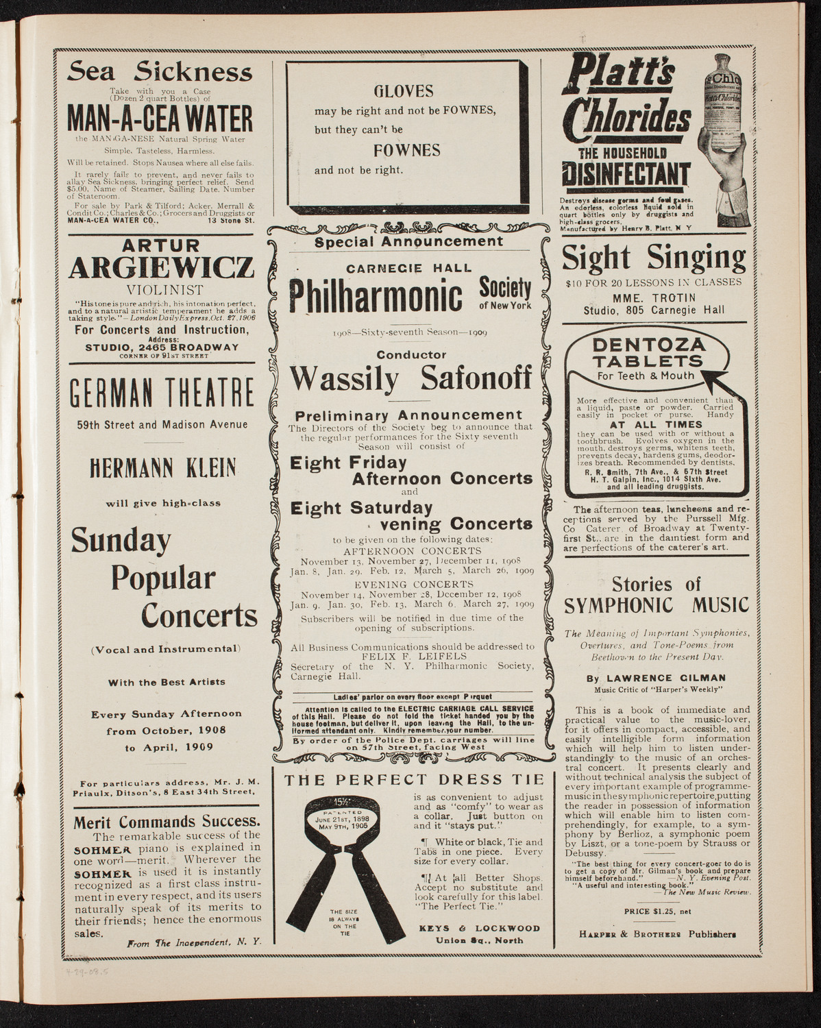 Centenary Celebration of The Diocese of New York, April 29, 1908, program page 9