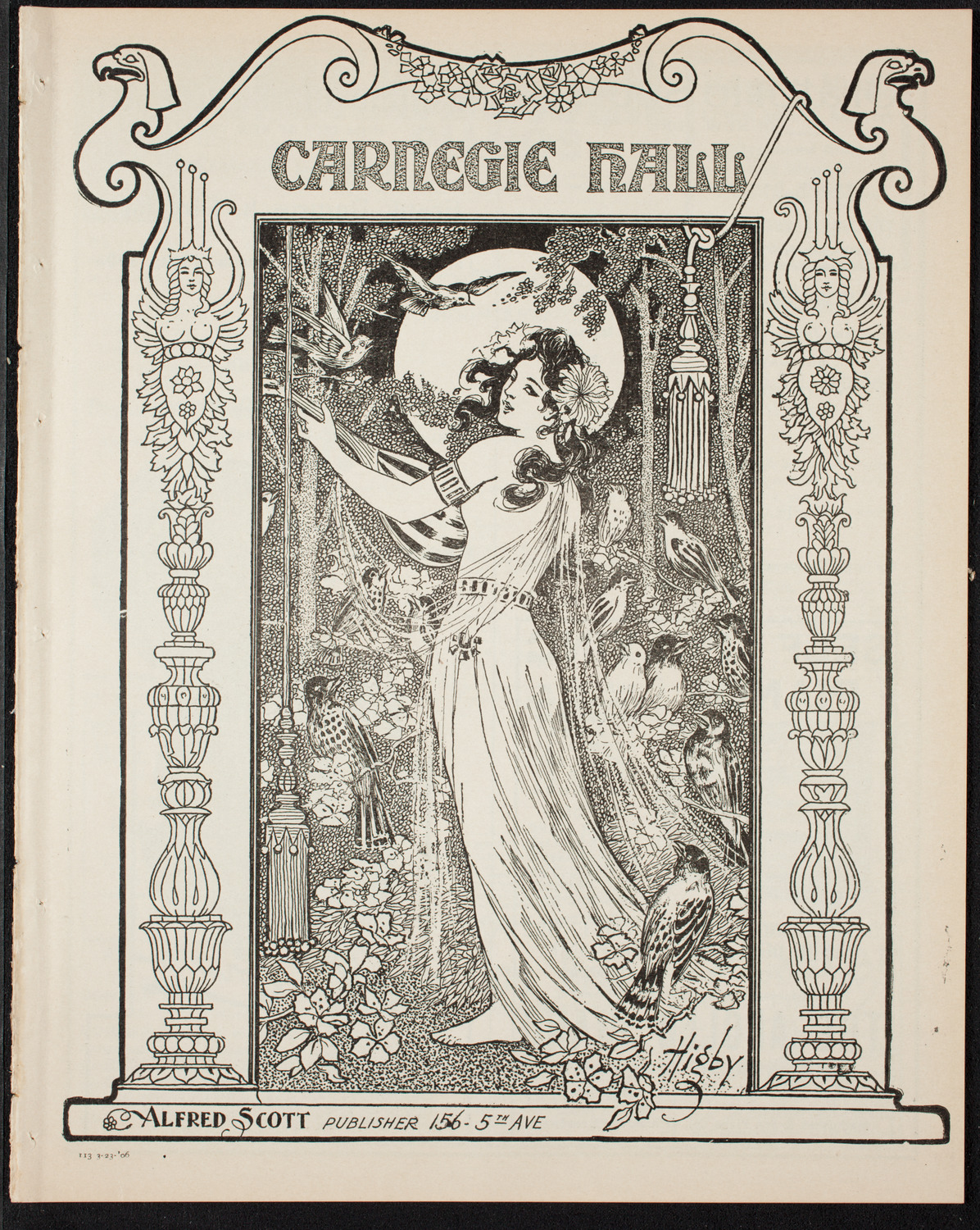 New York Philharmonic, March 23, 1906, program page 1