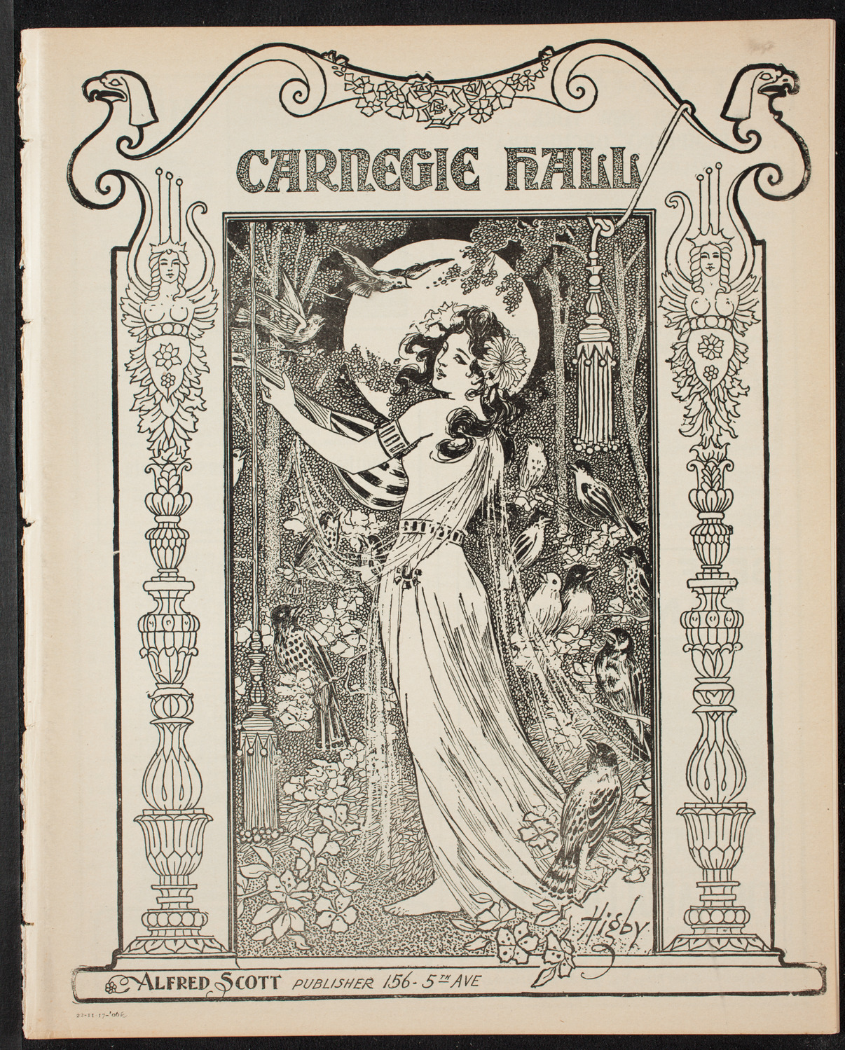 New York Philharmonic, November 17, 1906, program page 1