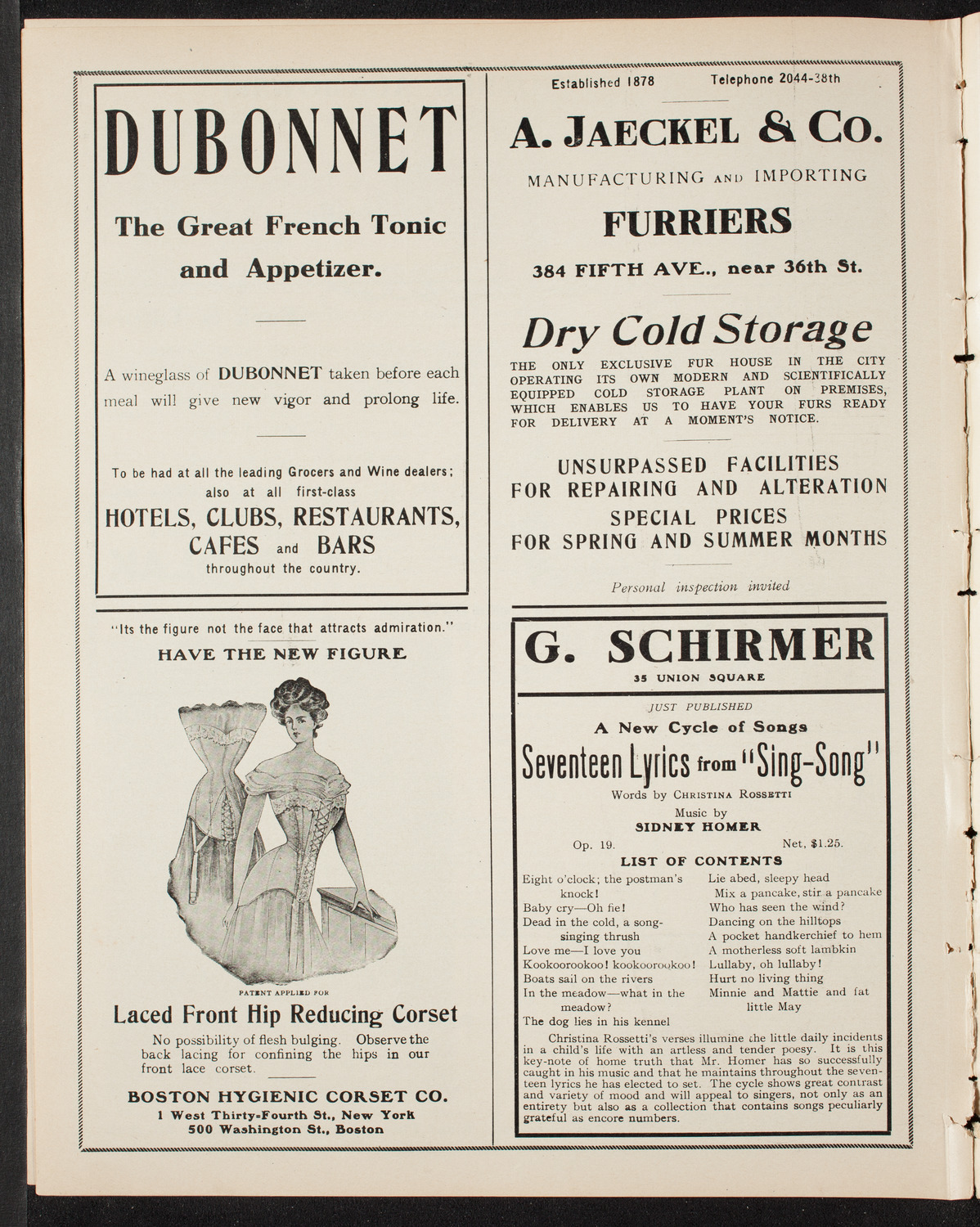 The Civic Forum, May 5, 1908, program page 8