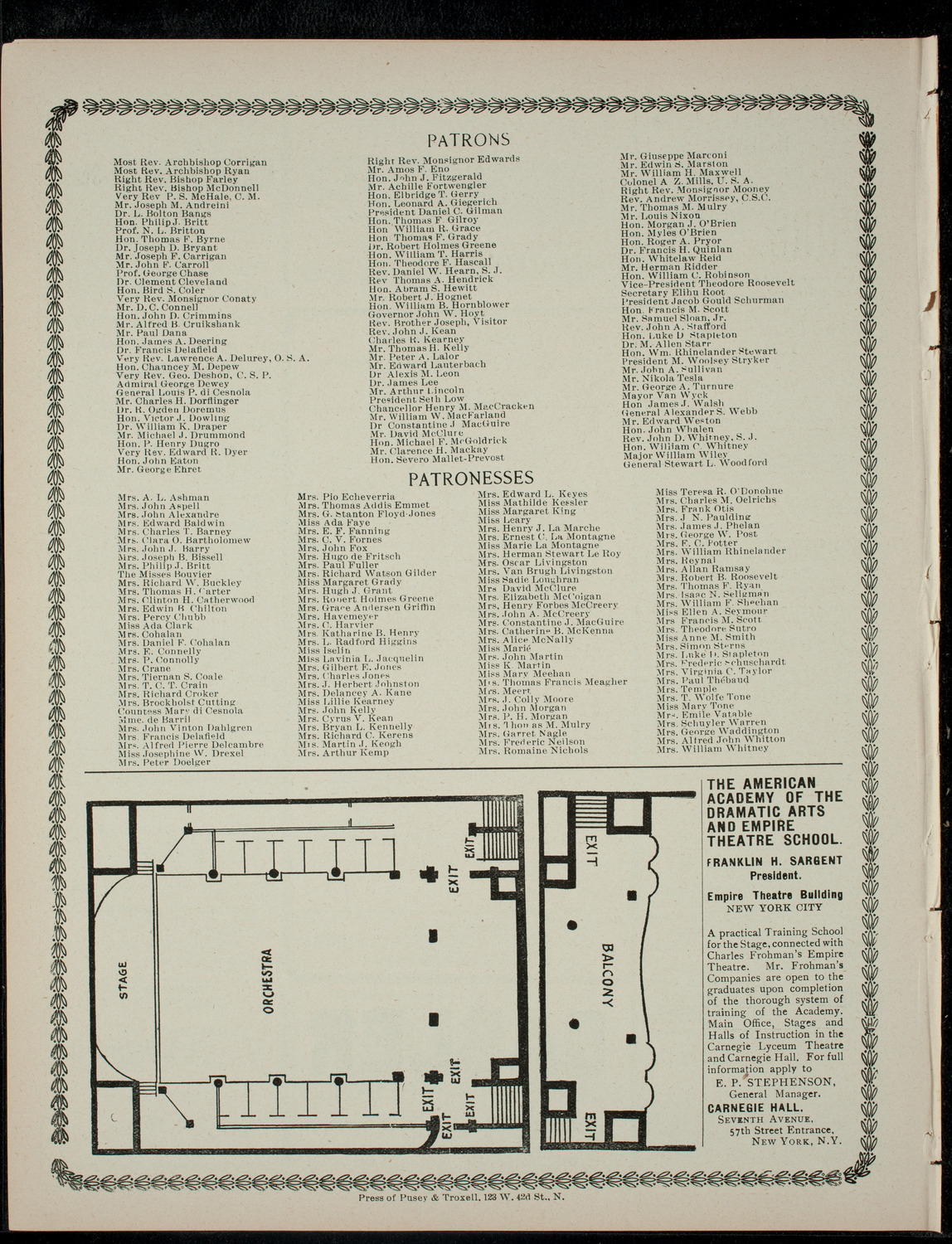 Lecture on Electrical Wave Transmission, April 30, 1901, program page 4