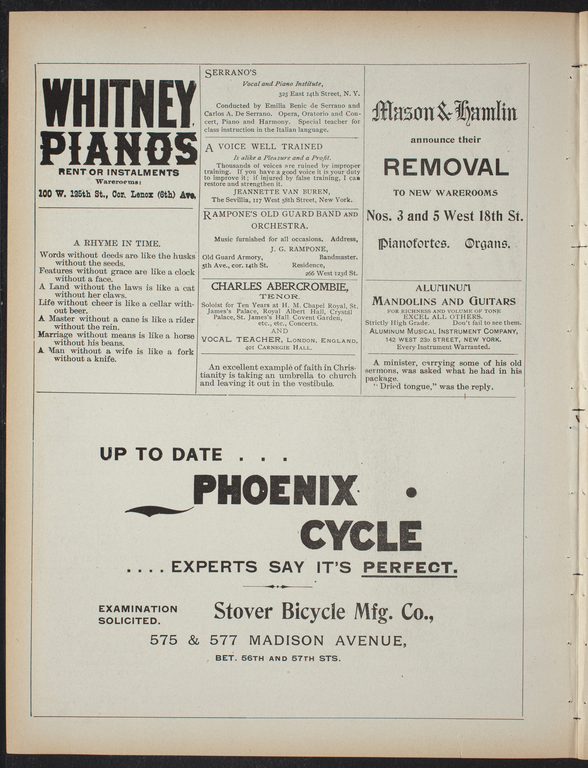 Trinity School Dramatic Club, April 26, 1897, program page 2