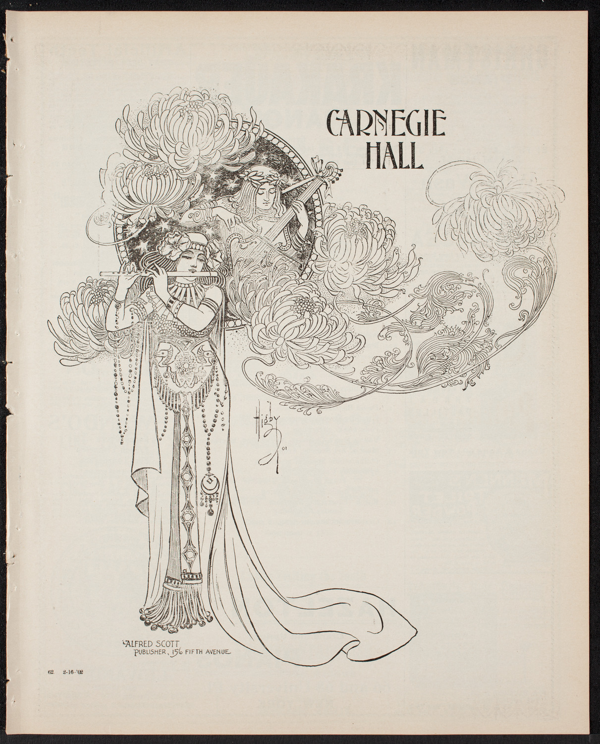 Hermann Hans Wetzler conducting Grand Orchestra, February 16, 1902, program page 1
