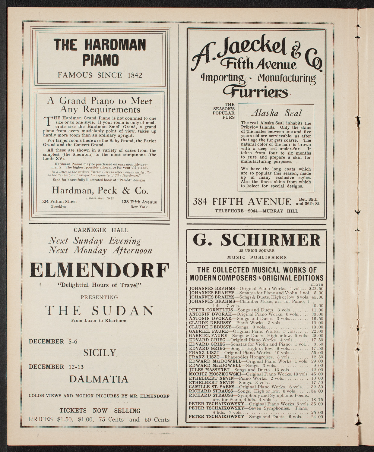 Symphony Concert for Young People, November 27, 1909, program page 8