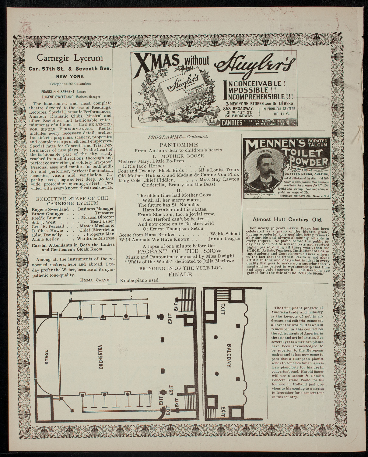 Entertainment for the Benefit of Messiah Home, December 31, 1901, program page 4