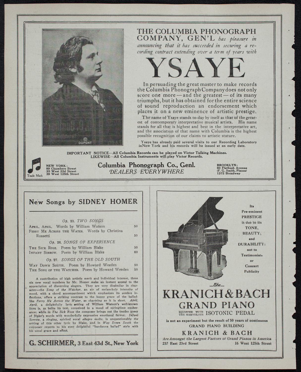 New York Philharmonic, January 31, 1913, program page 6