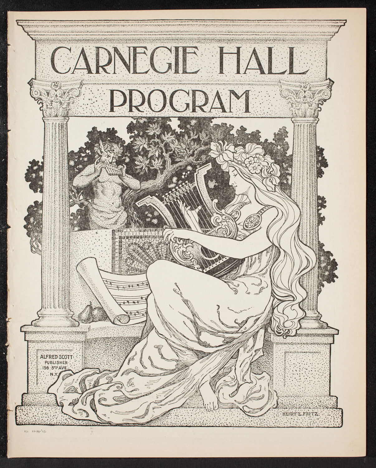 Oratorio Society of New York, November 19, 1903, program page 1
