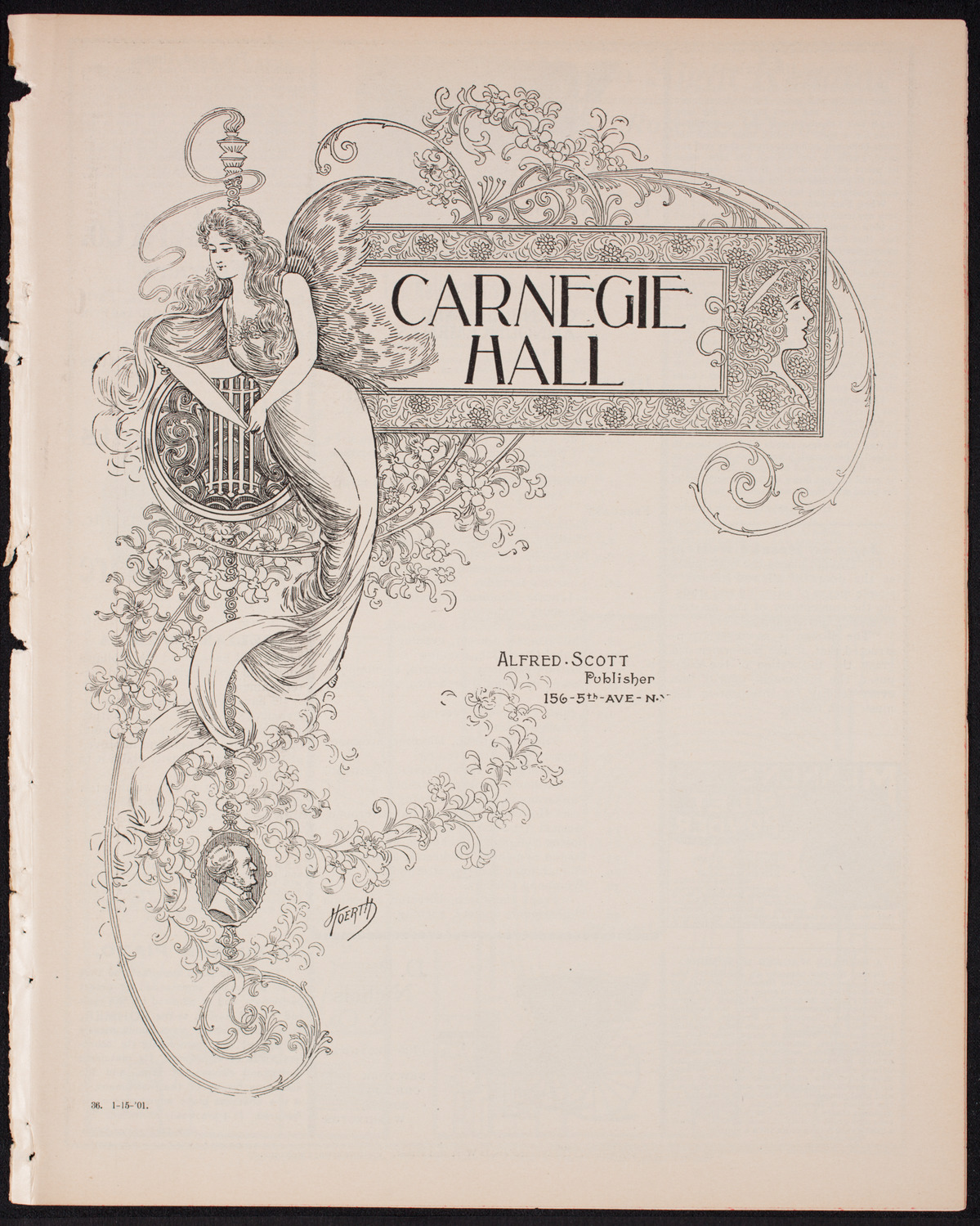 Enrico Toselli, Piano, January 15, 1901, program page 1