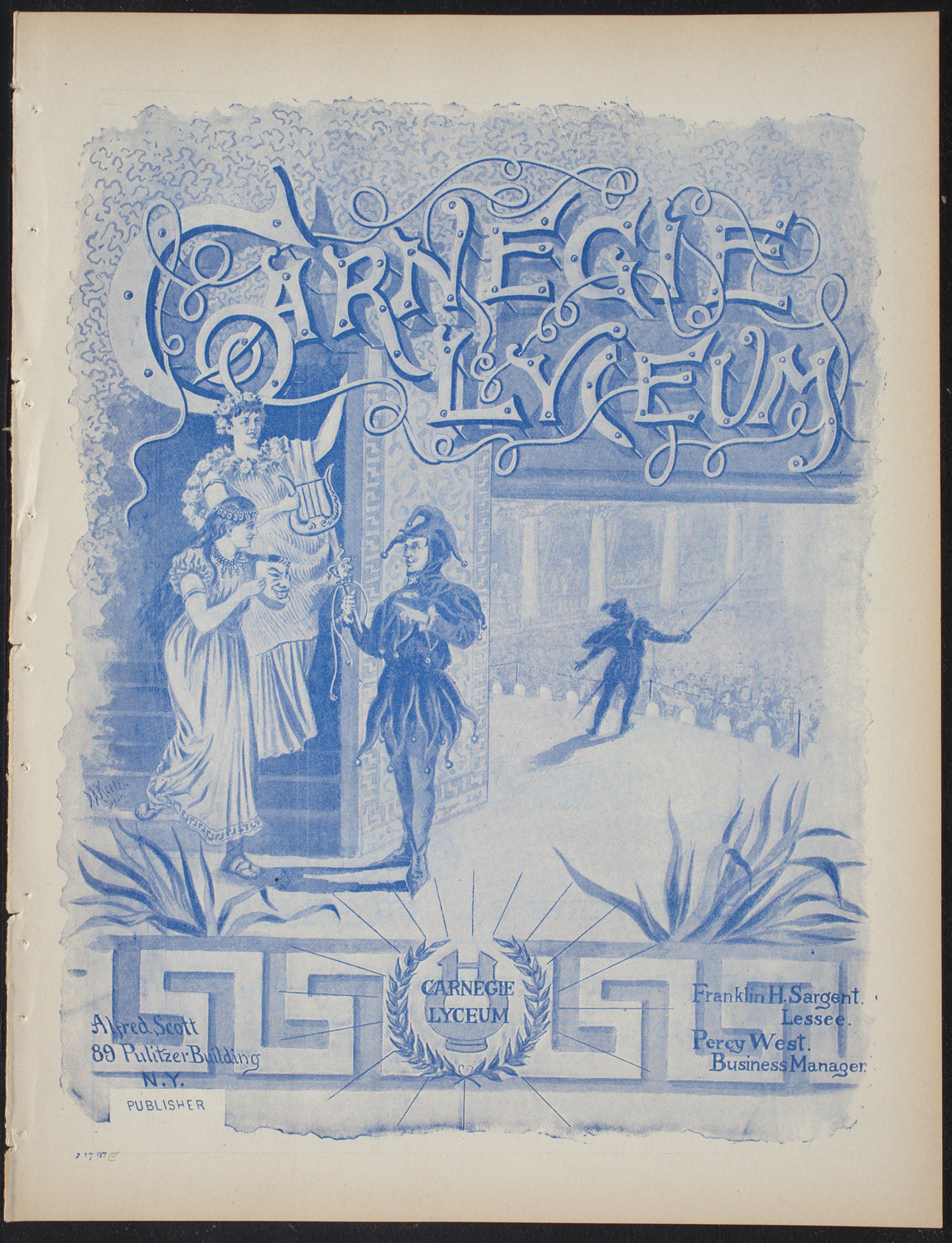 Columbia College Musical Society, February 17, 1897, program page 1