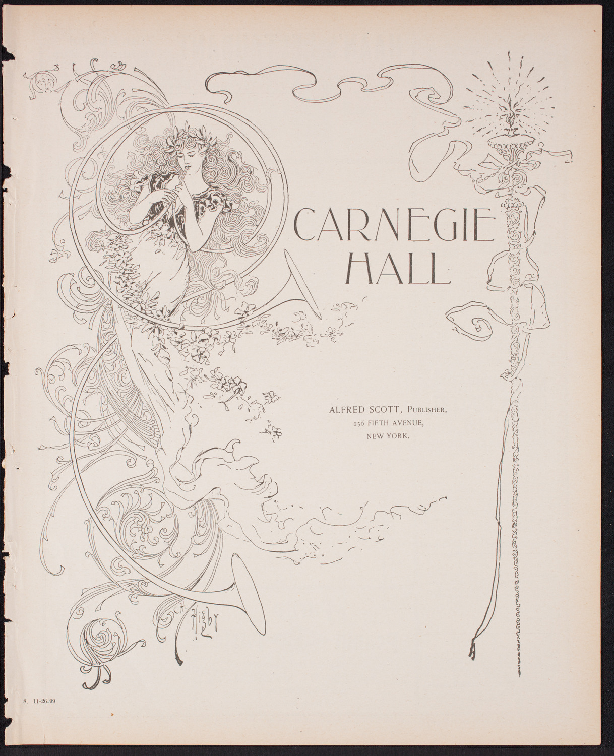 Kaltenborn Orchestra, November 26, 1899, program page 1