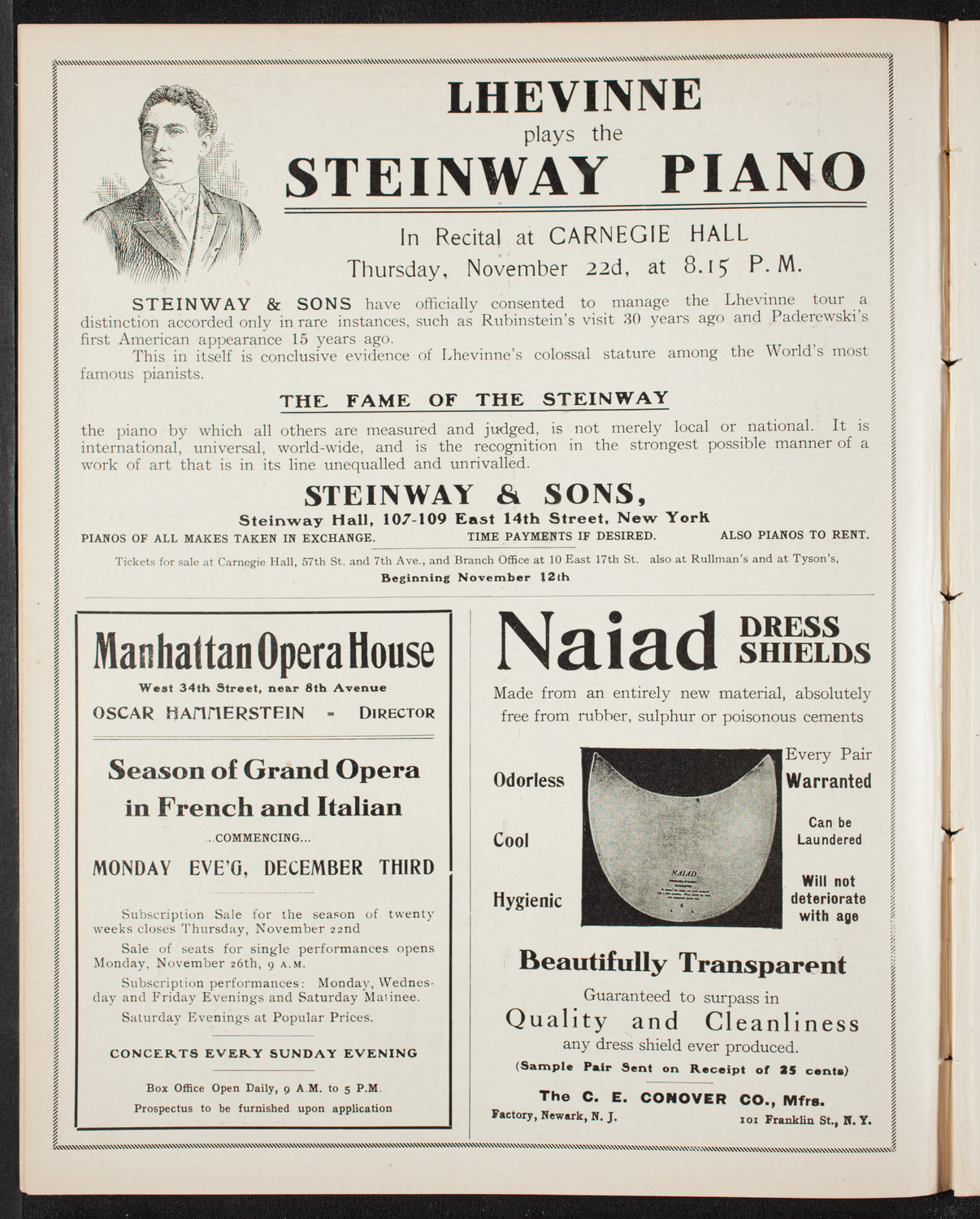 Russian Symphony Society of New York, November 15, 1906, program page 4