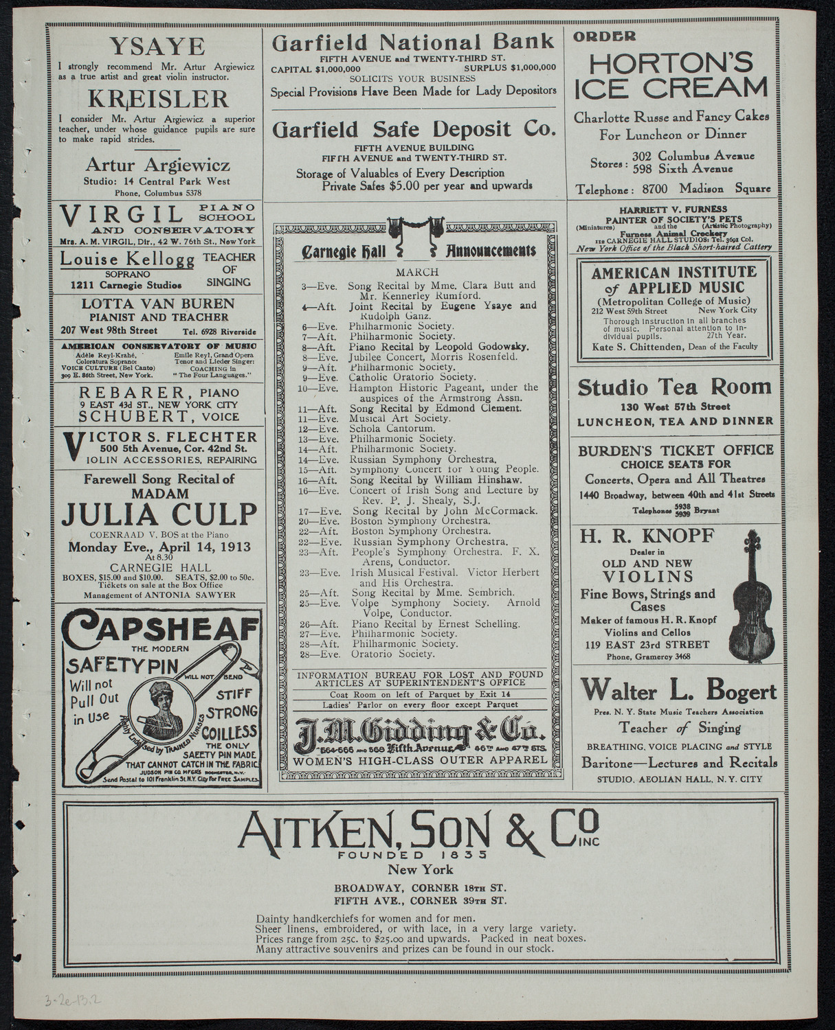Burton Holmes Travelogue: Panama, March 2, 1913, program page 3