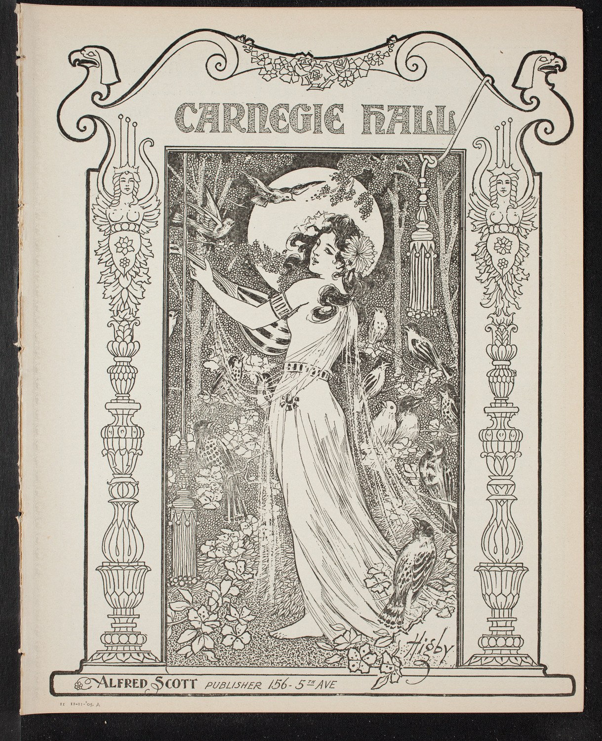 Boston Symphony Orchestra, November 11, 1905, program page 1