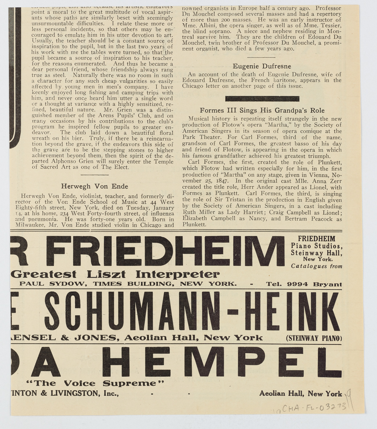 Koscak Yamada Orchestral Concert, January 24, 1919