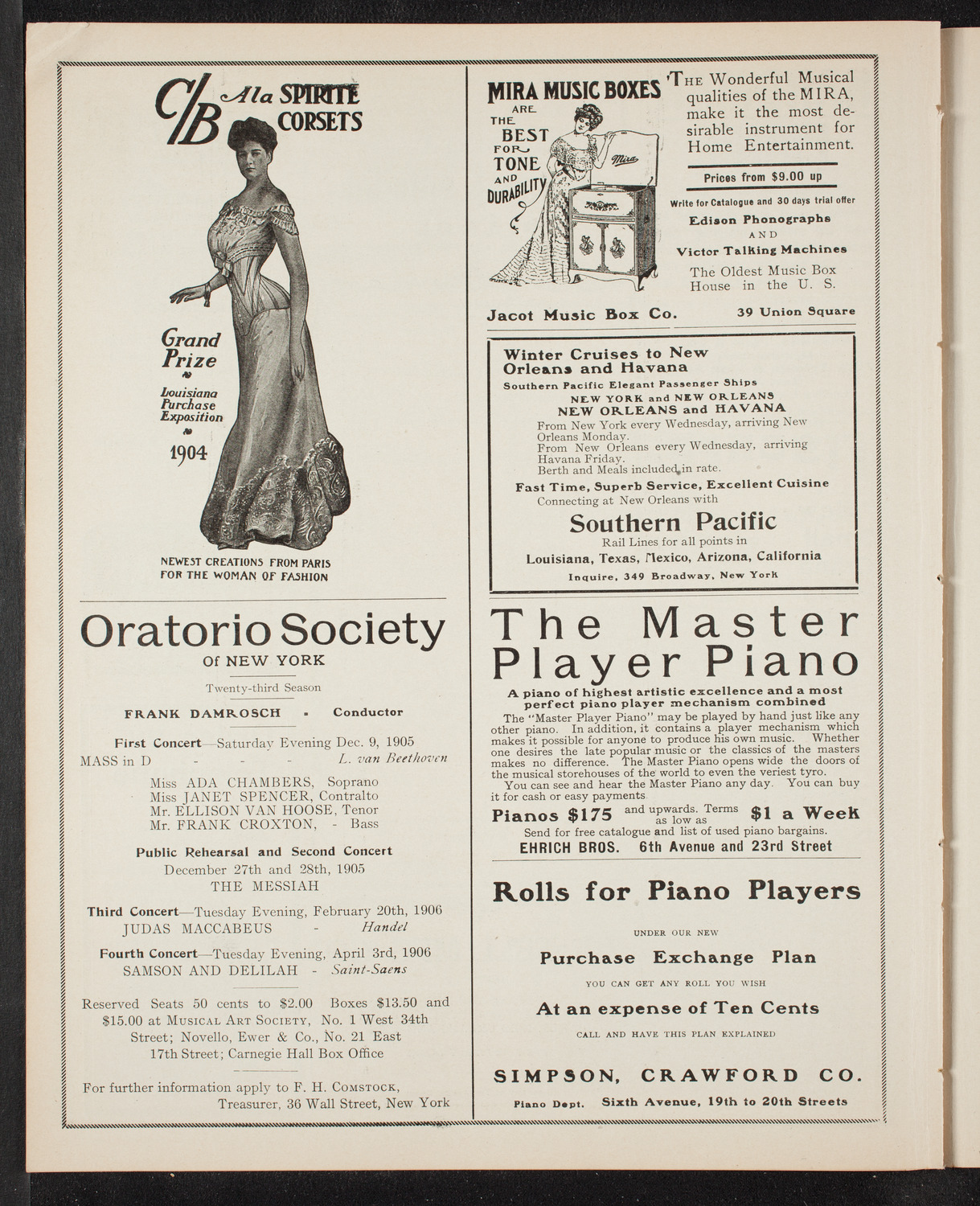 Benefit: St. Mark's Hospital, November 25, 1905, program page 8