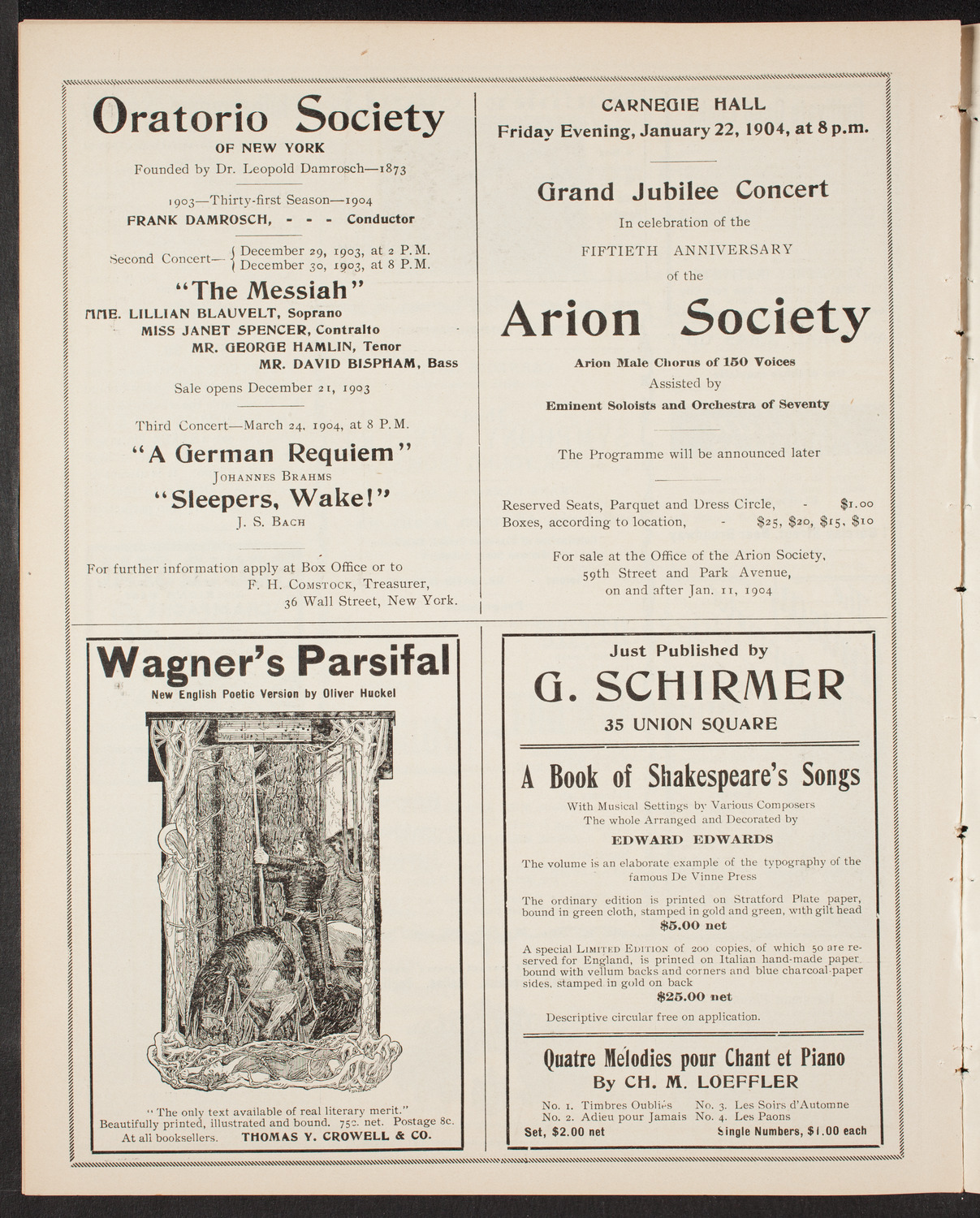 Lecture by Rev. John P. Chidwick, December 20, 1903, program page 10