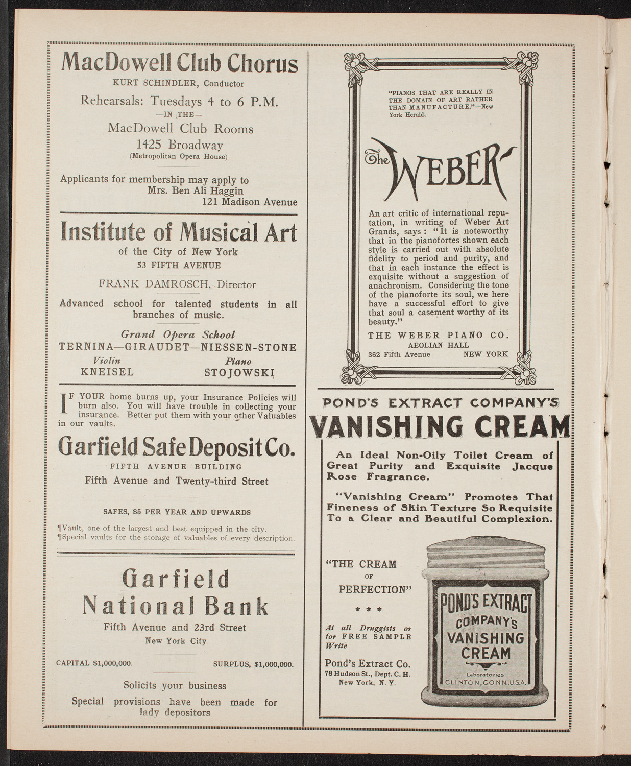 New York Philharmonic, March 11, 1910, program page 6