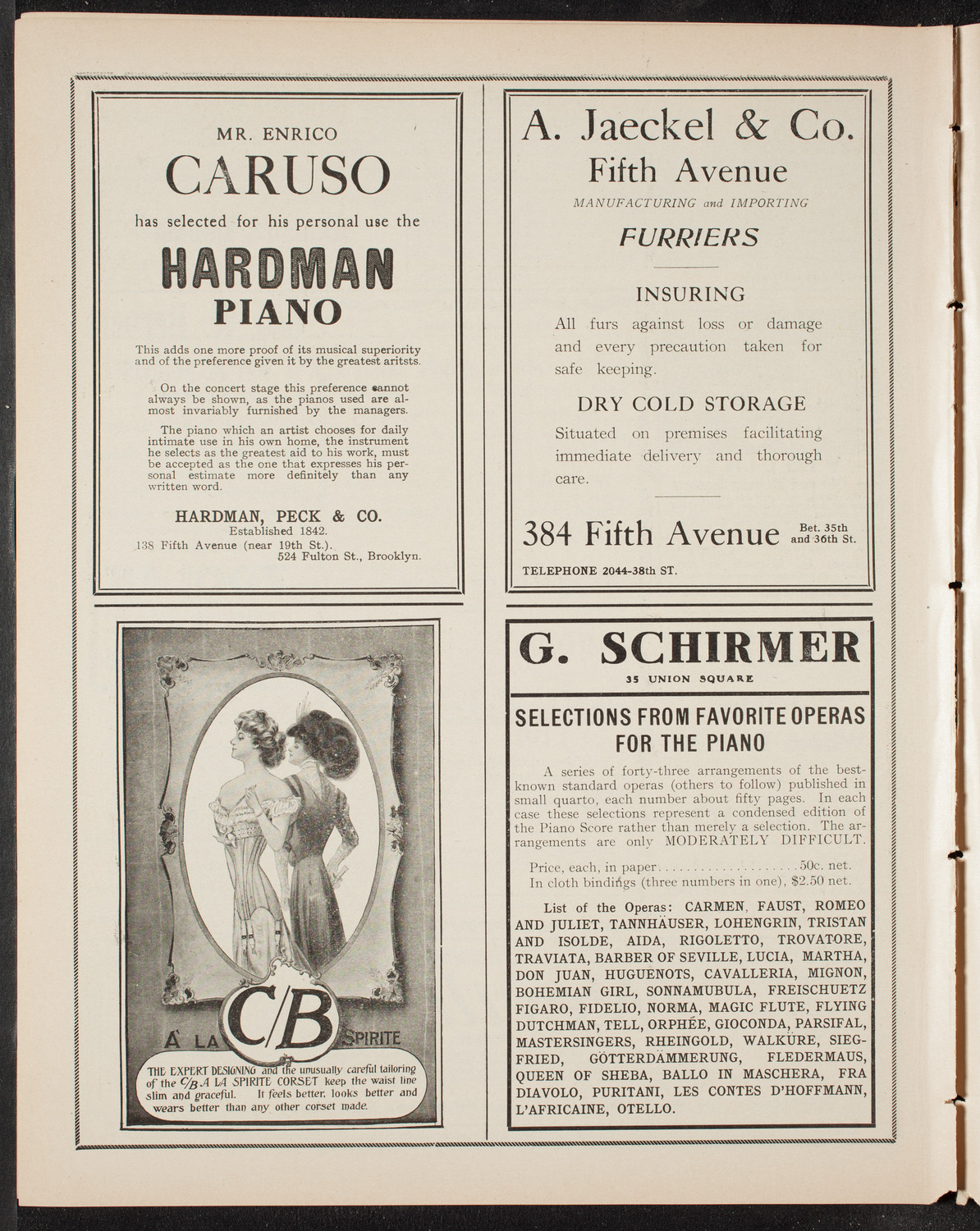 Oratorio Society of New York, April 8, 1909, program page 8