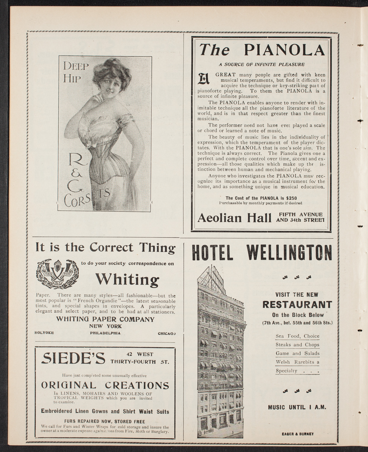 Jaroslav Kocian and Bogea Oumiroff, April 12, 1903, program page 6