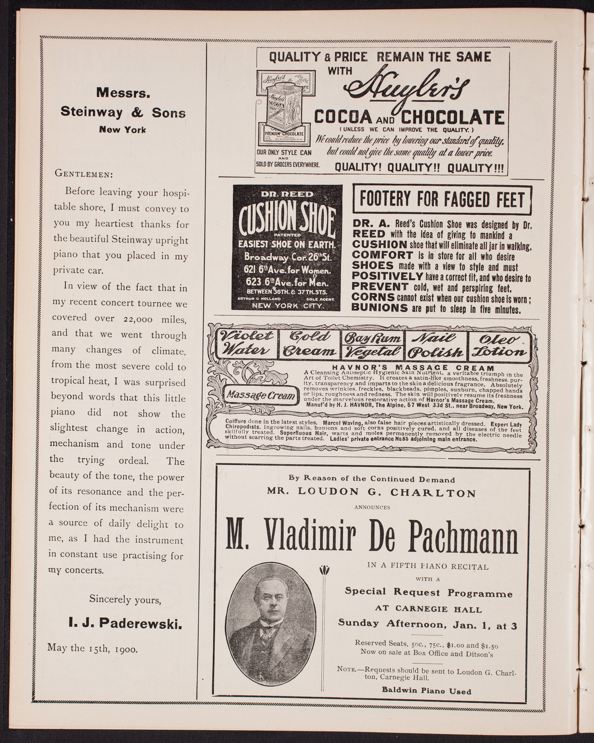 New York Symphony Orchestra, December 18, 1904, program page 4