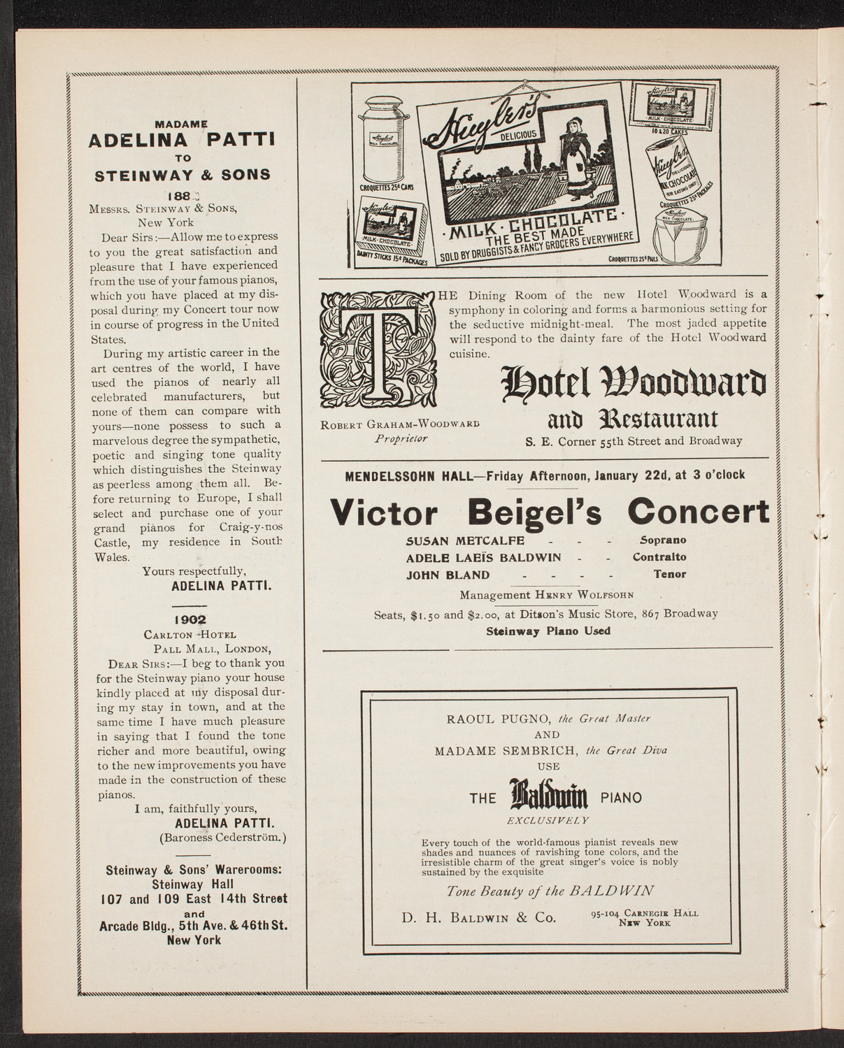 Benefit: St. Vincent de Paul Society, January 17, 1904, program page 4