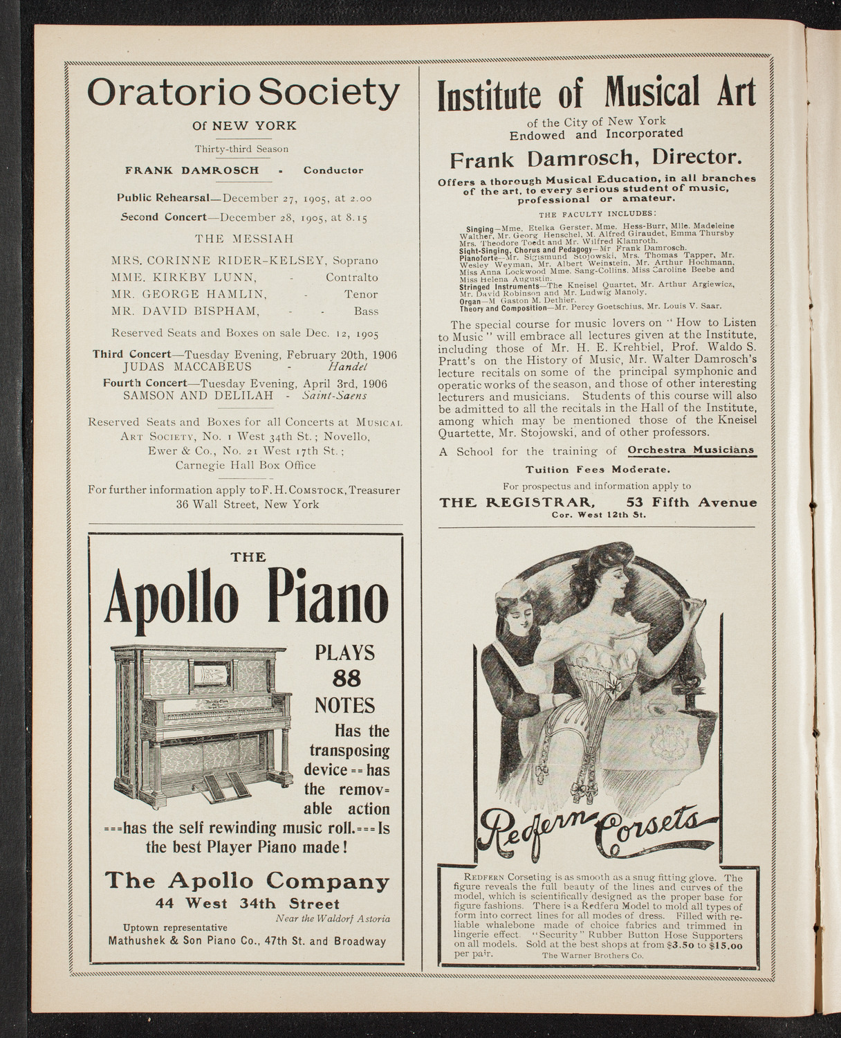 New York Symphony Orchestra, December 12, 1905, program page 2