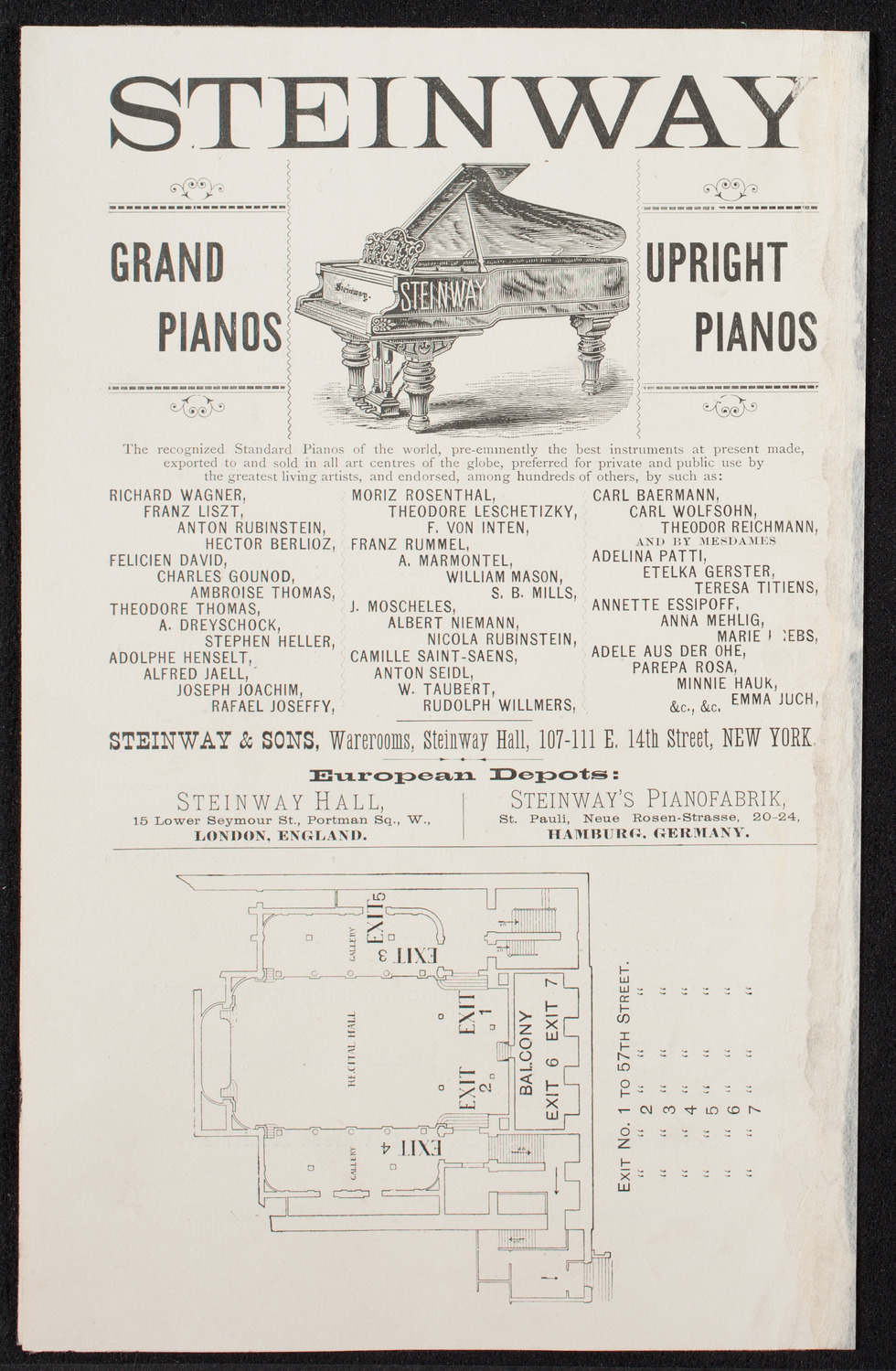Franz Rummel, Piano, April 1, 1891, program page 4