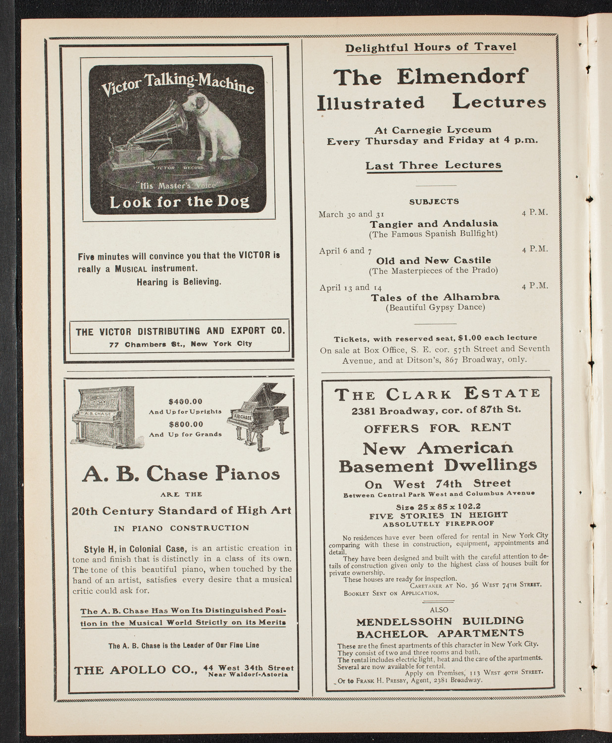 Ignacy Jan Paderewski, Piano, March 25, 1905, program page 2